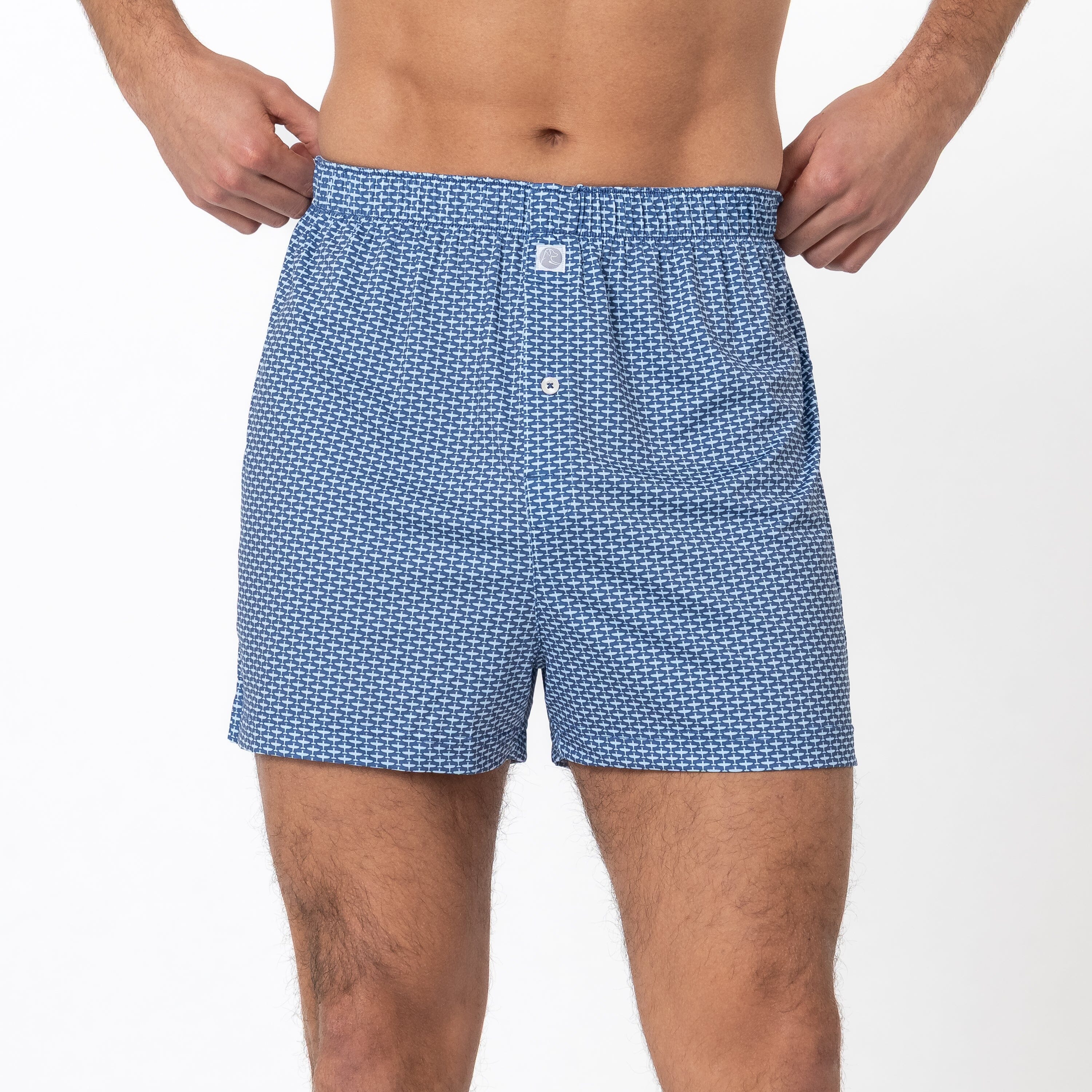 Alternative view of Breeze Performance Boxer | The Thunderbolt - Coastal Blue/Baby Blue