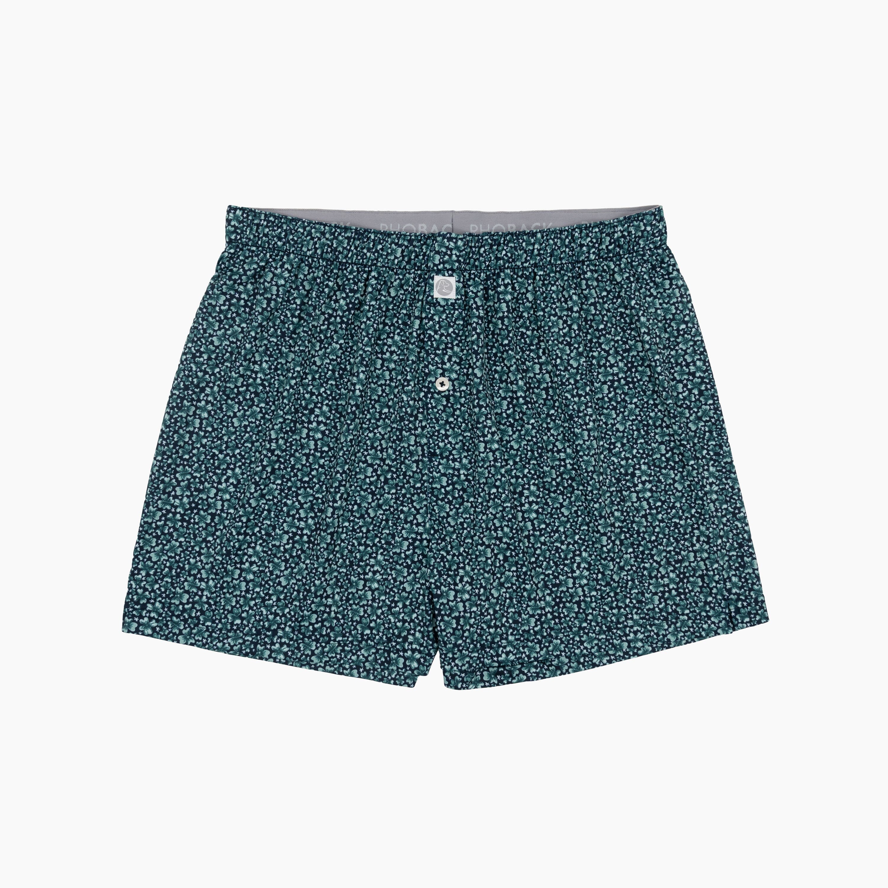 Breeze Performance Boxer | The Shamrock Floral - Fleet Navy/Emerald Green
