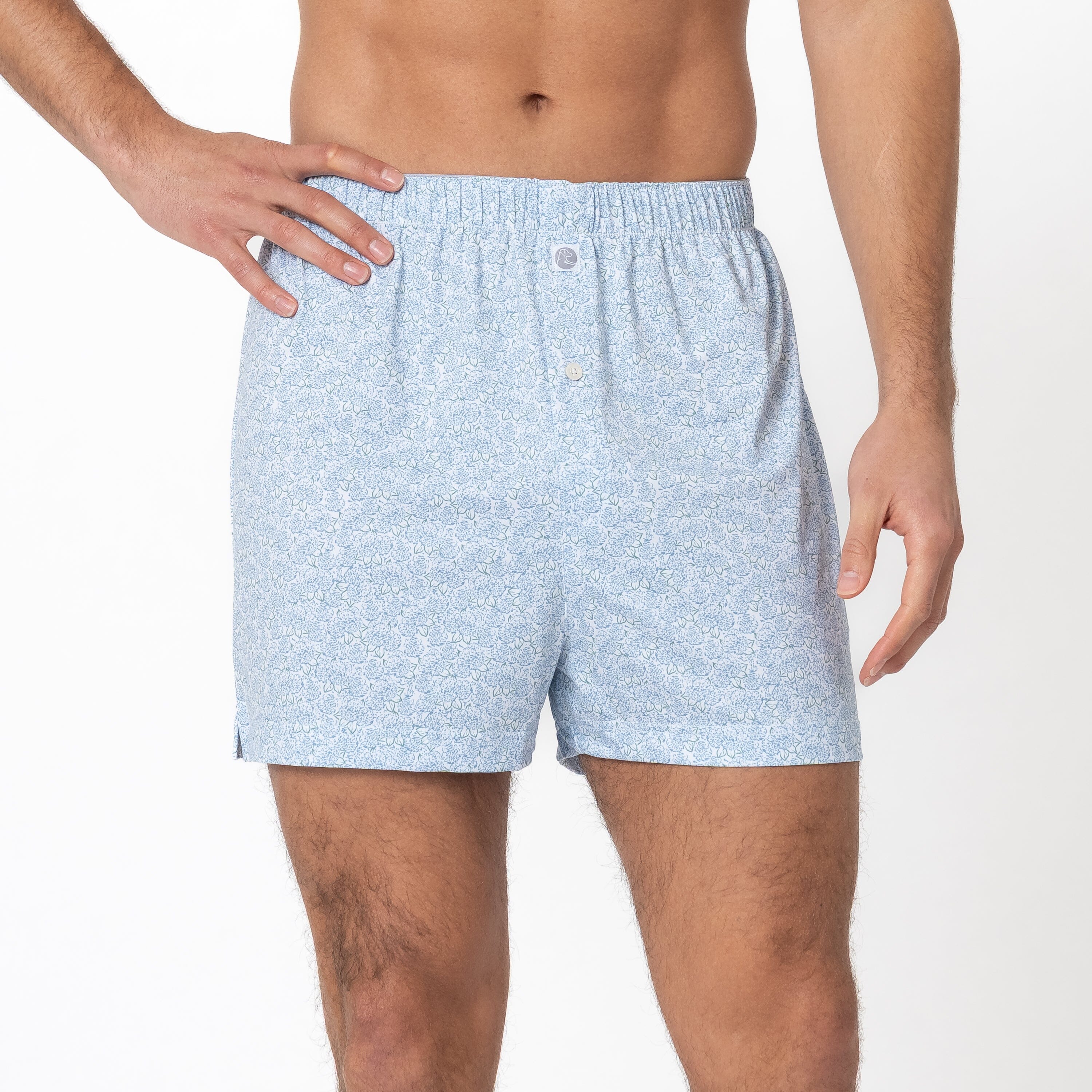 Alternative view of Breeze Performance Boxer | The Blooming Hydrangea - White/Lake Blue