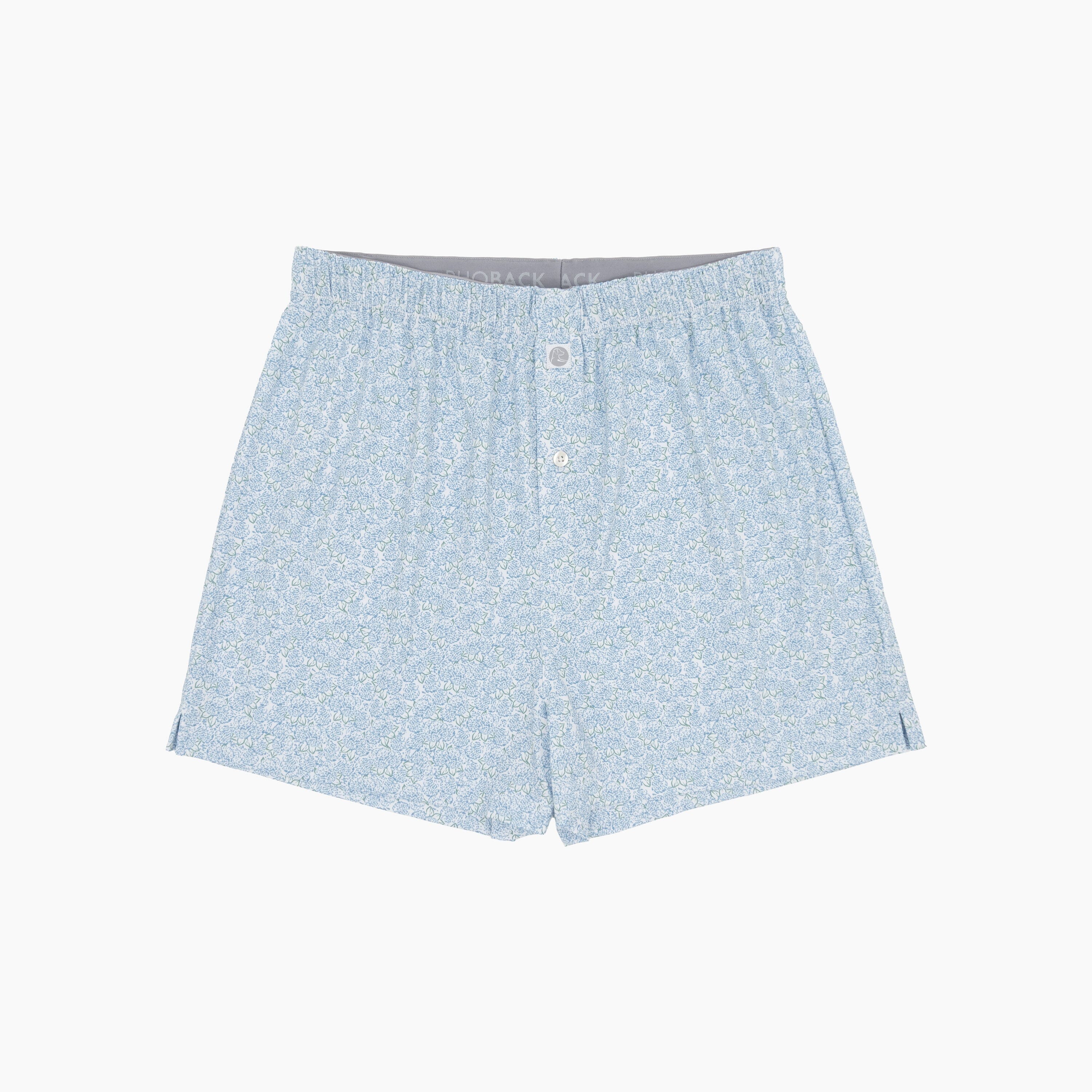 Breeze Performance Boxer | The Blooming Hydrangea - White/Lake Blue