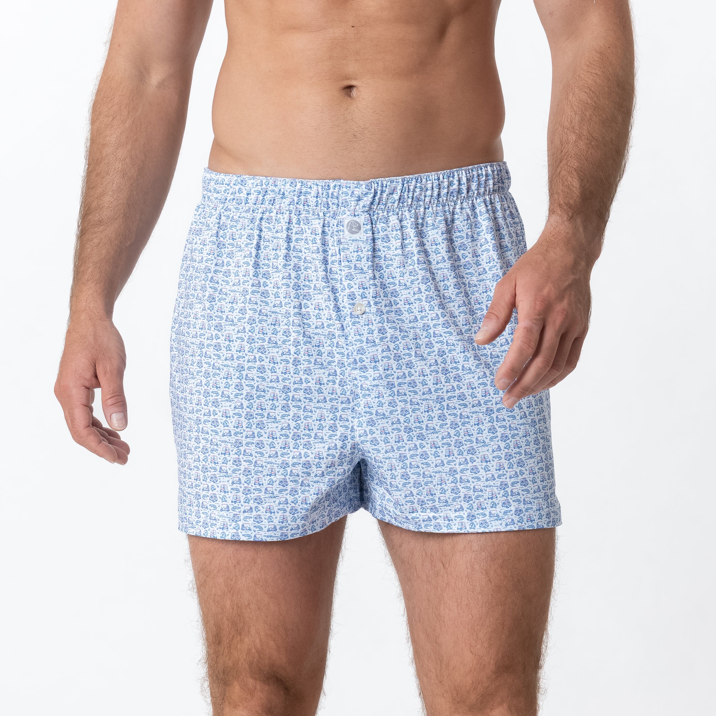 Alternative view of Breeze Performance Boxer | The Chubbs 3.0 - White/Bunker Blue