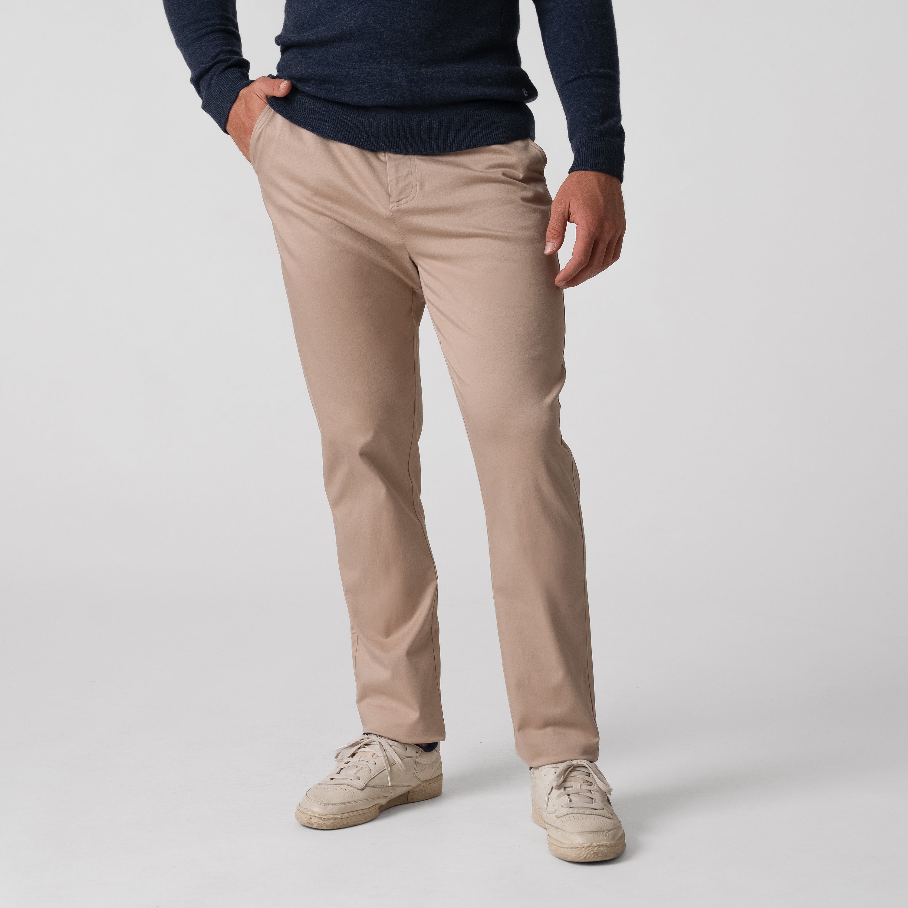 Preston Stretch-Cotton Pant | Solid - Latte