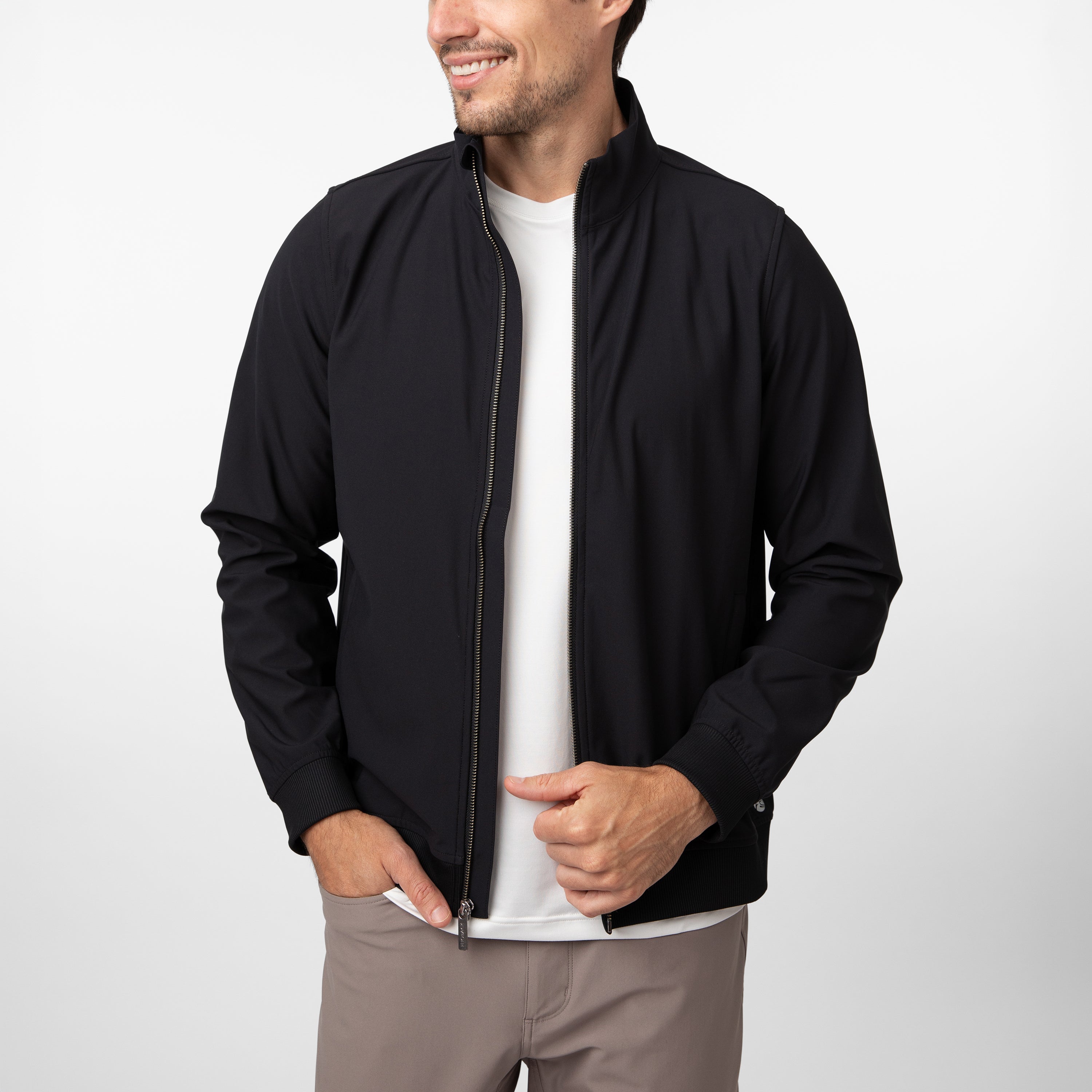 Alternative view of Delta Bomber Jacket | Solid - Midnight Black