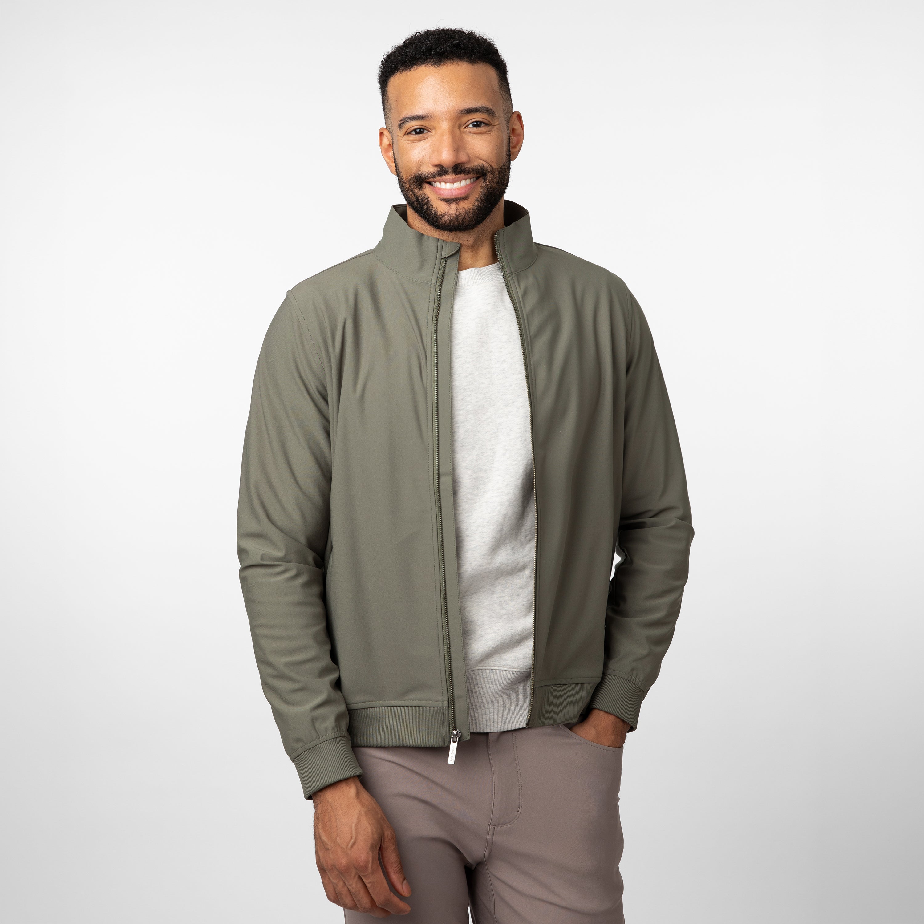 Delta Bomber Jacket | Solid - Moss Green