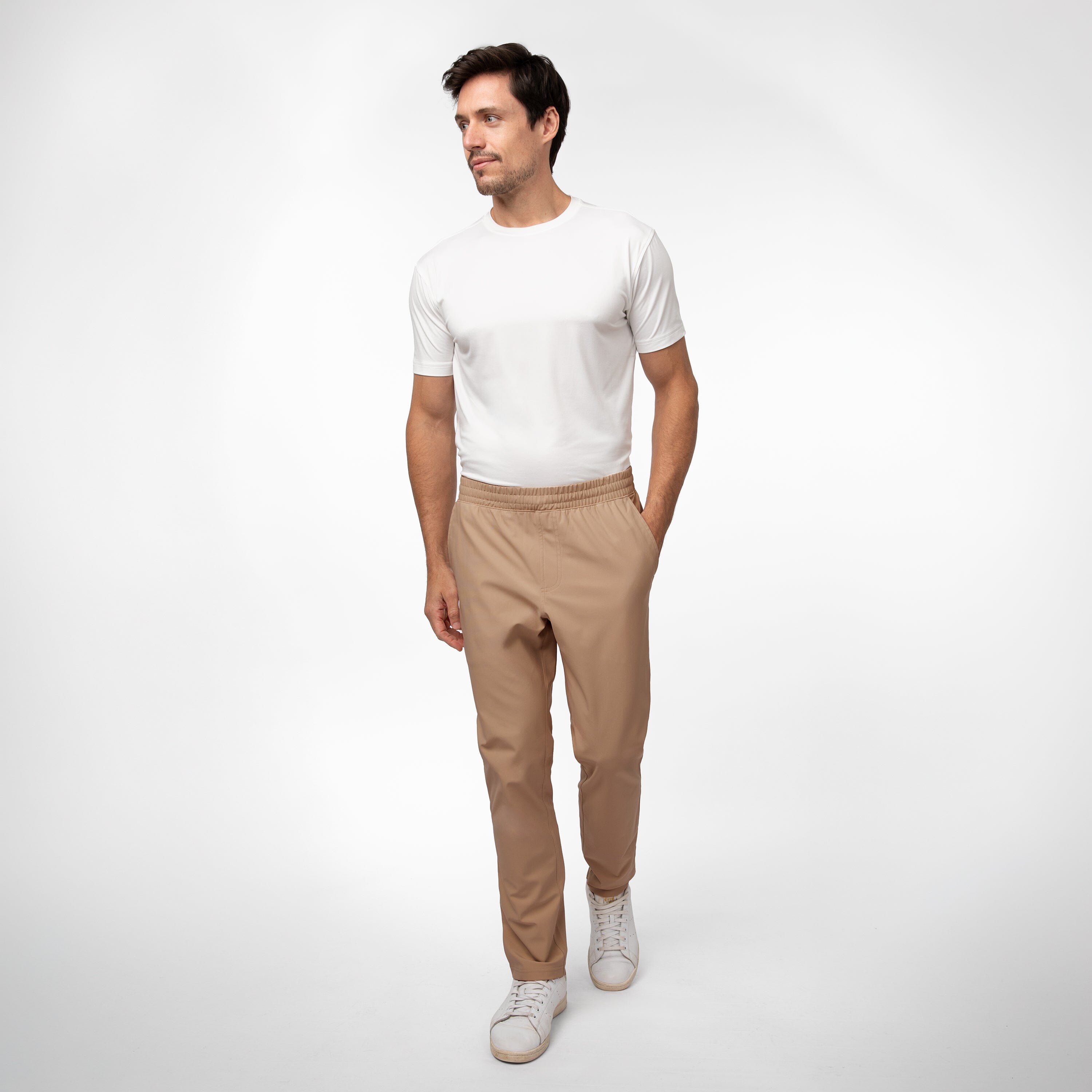 Alternative view of Delta Performance Pull-On Pant | Solid - True Khaki