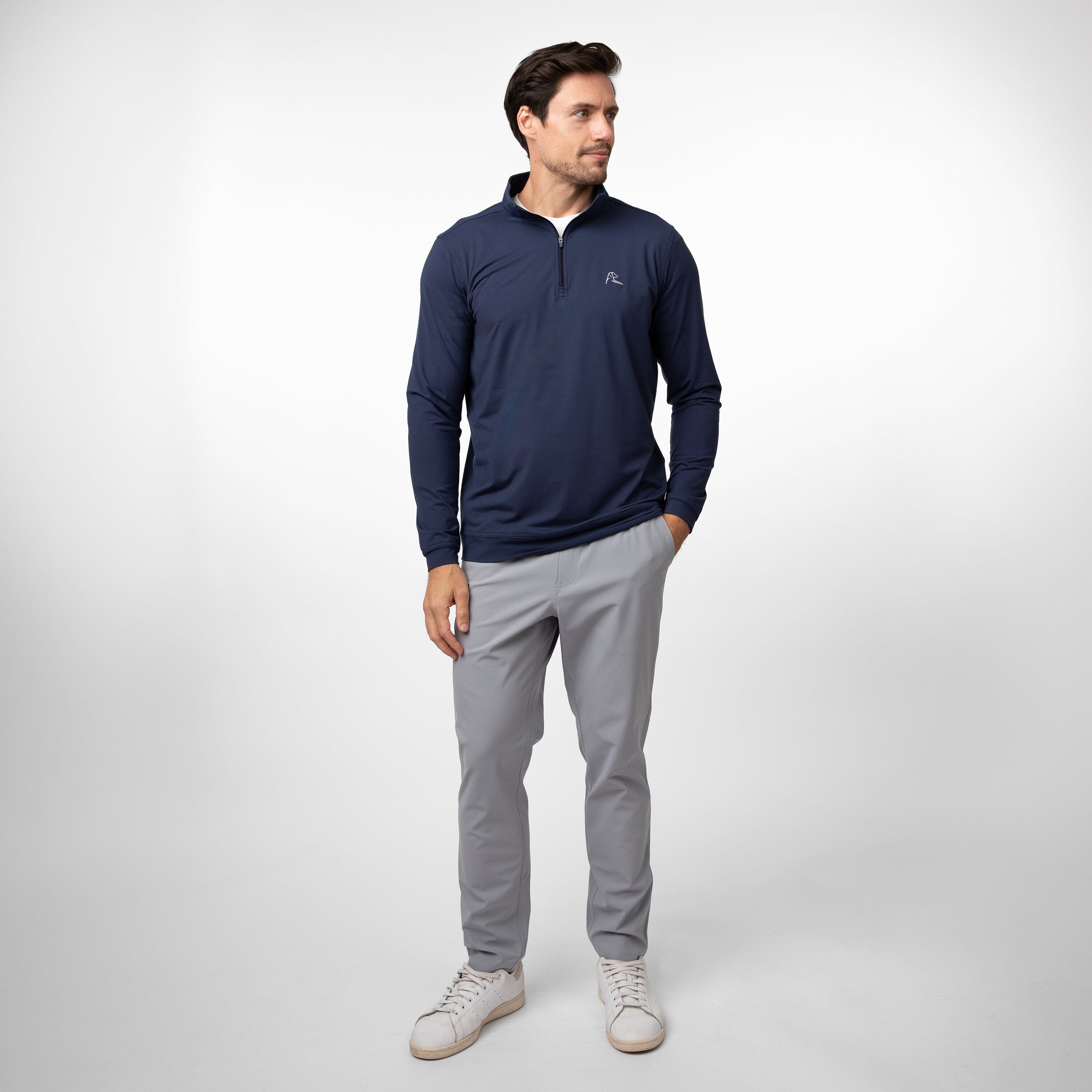 Alternative view of Delta Performance Pull-On Pant | Solid - Stainless Steel