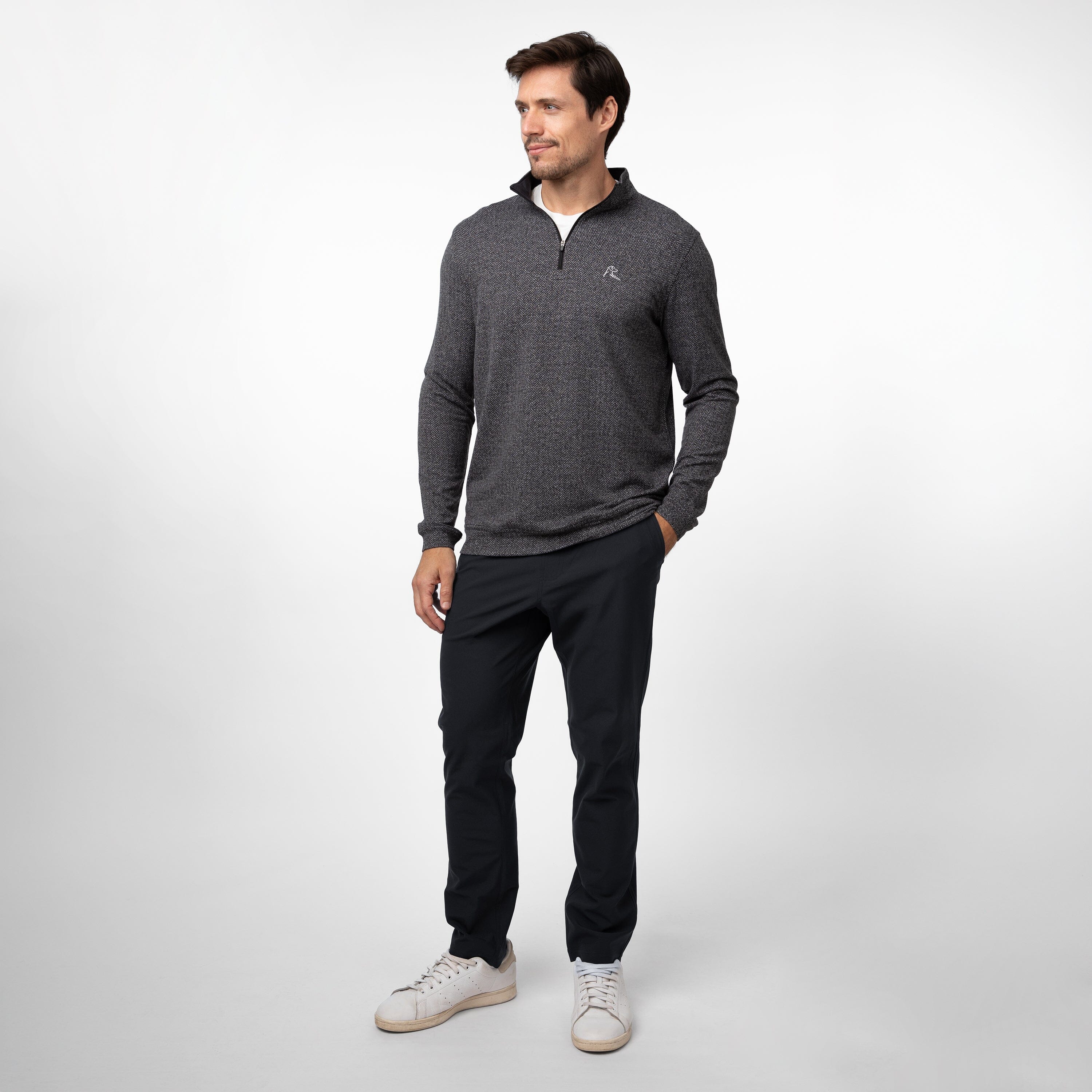 Alternative view of Delta Performance Pull-On Pant | Solid - Midnight Black