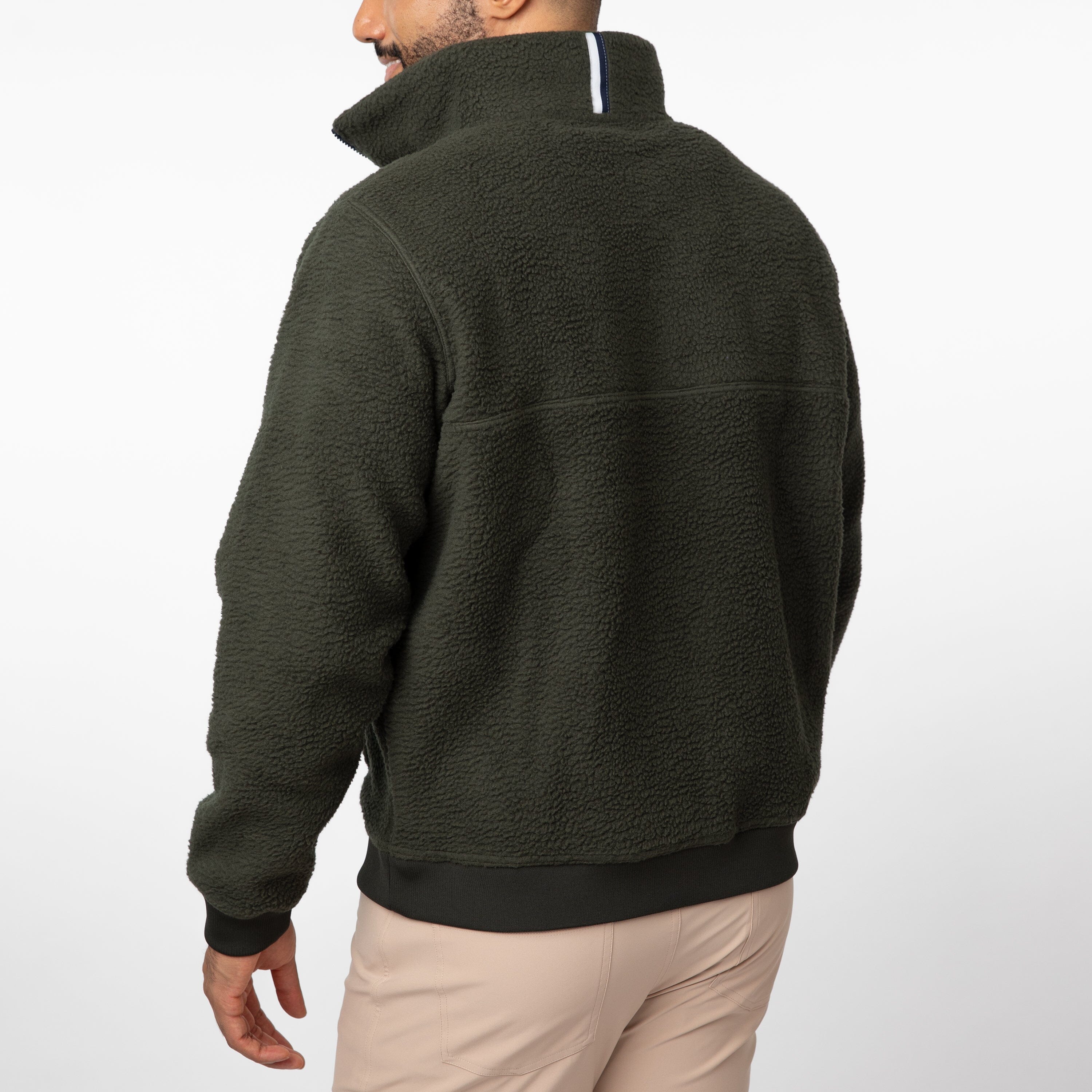 Alternative view of Summit Fleece Pullover | Solid - Dark Olive