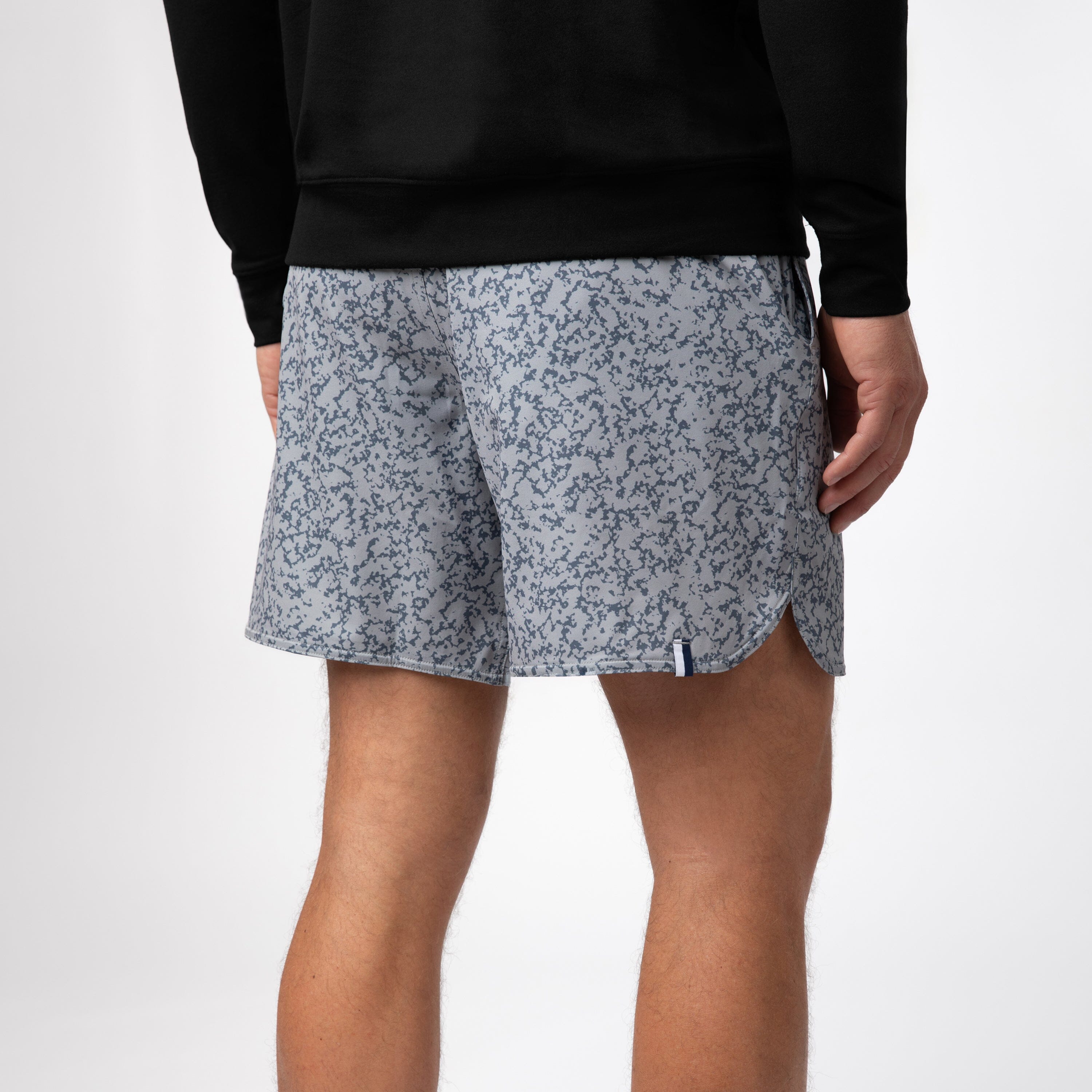 Alternative view of Grit Gym Short - 7" | The Granite Camo - Stainless Steel/Everest Grey