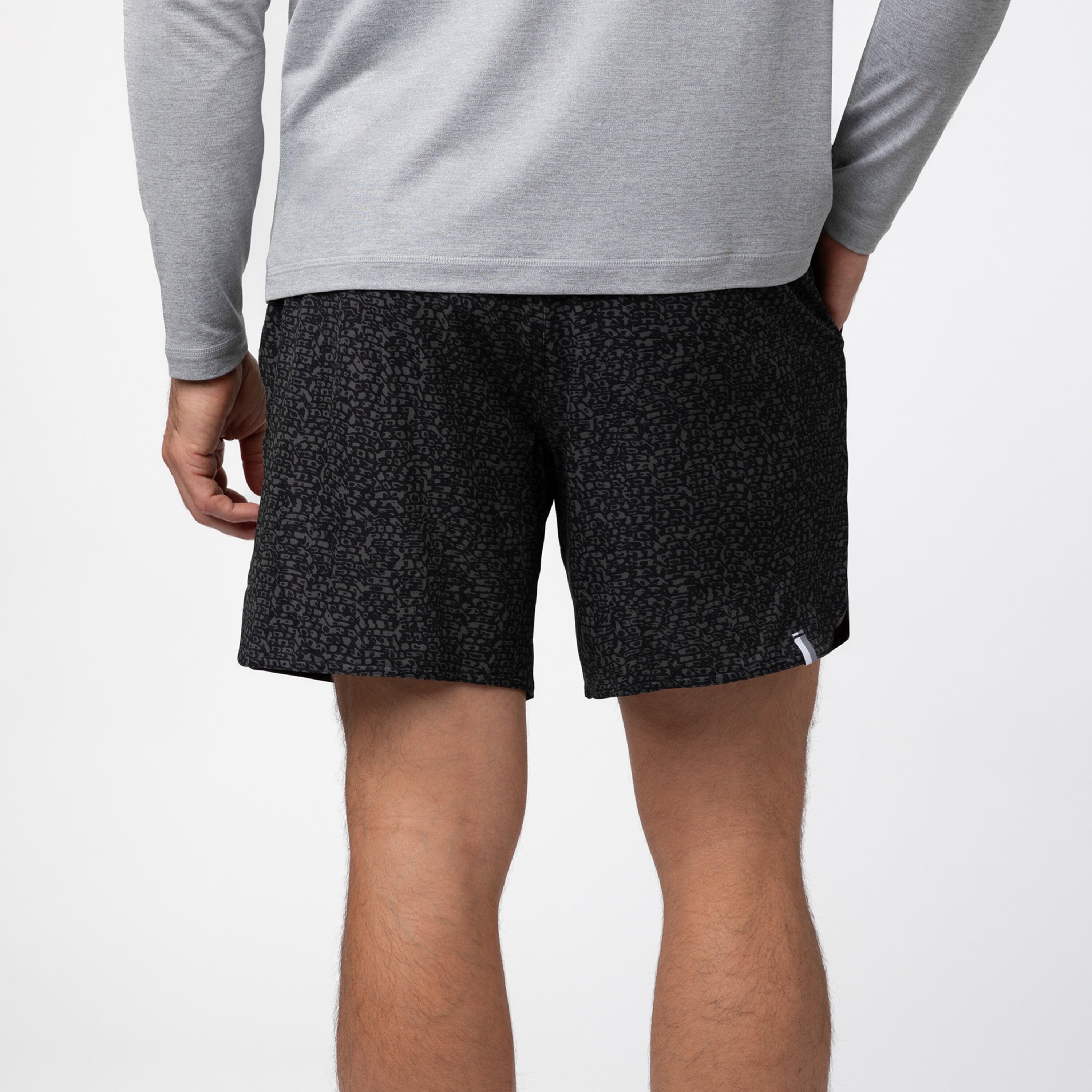 Alternative view of Grit Gym Short - 7" | The Titan - Midnight Black/Charcoal Grey