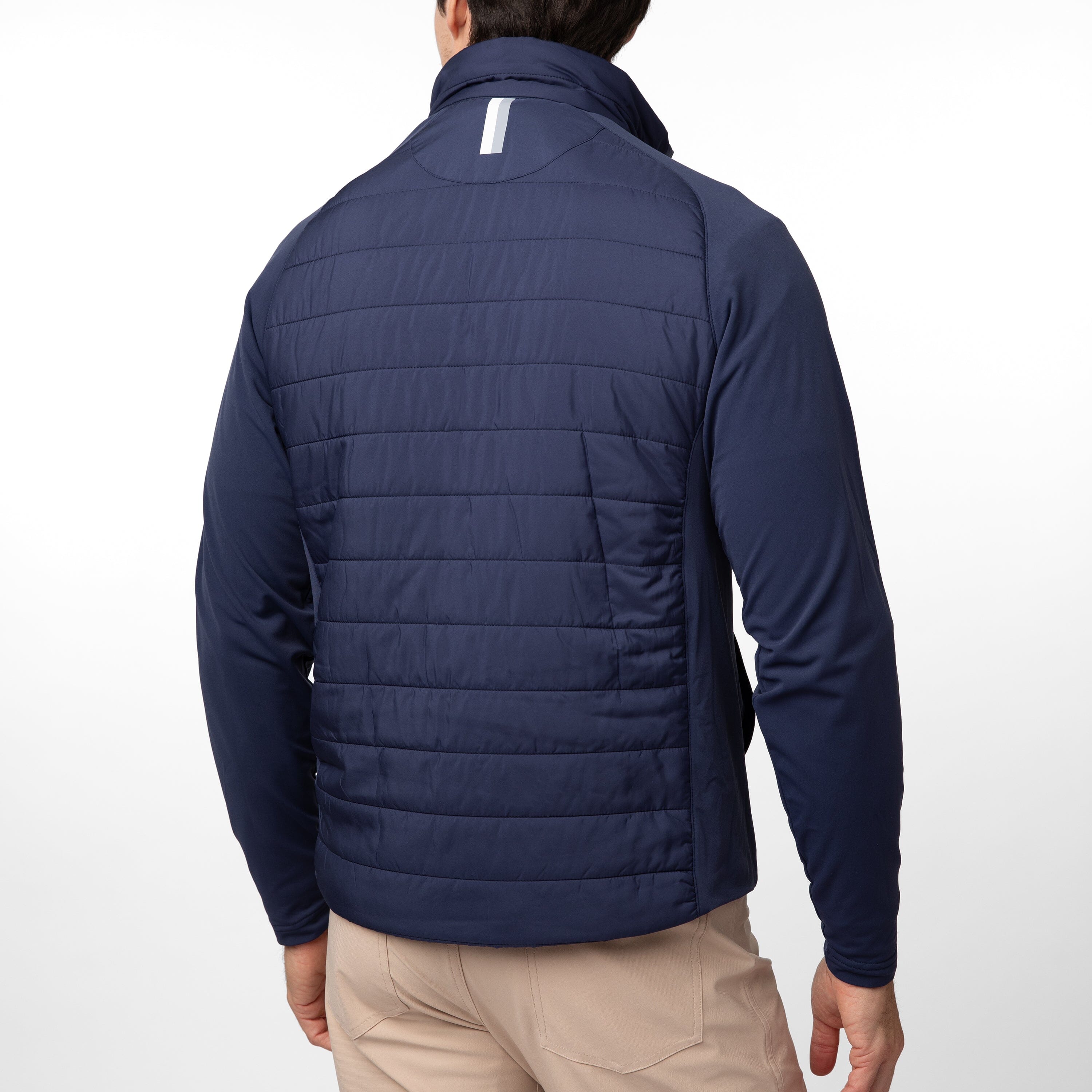 Alternative view of Fulton Hybrid Jacket | Solid - Fleet Navy