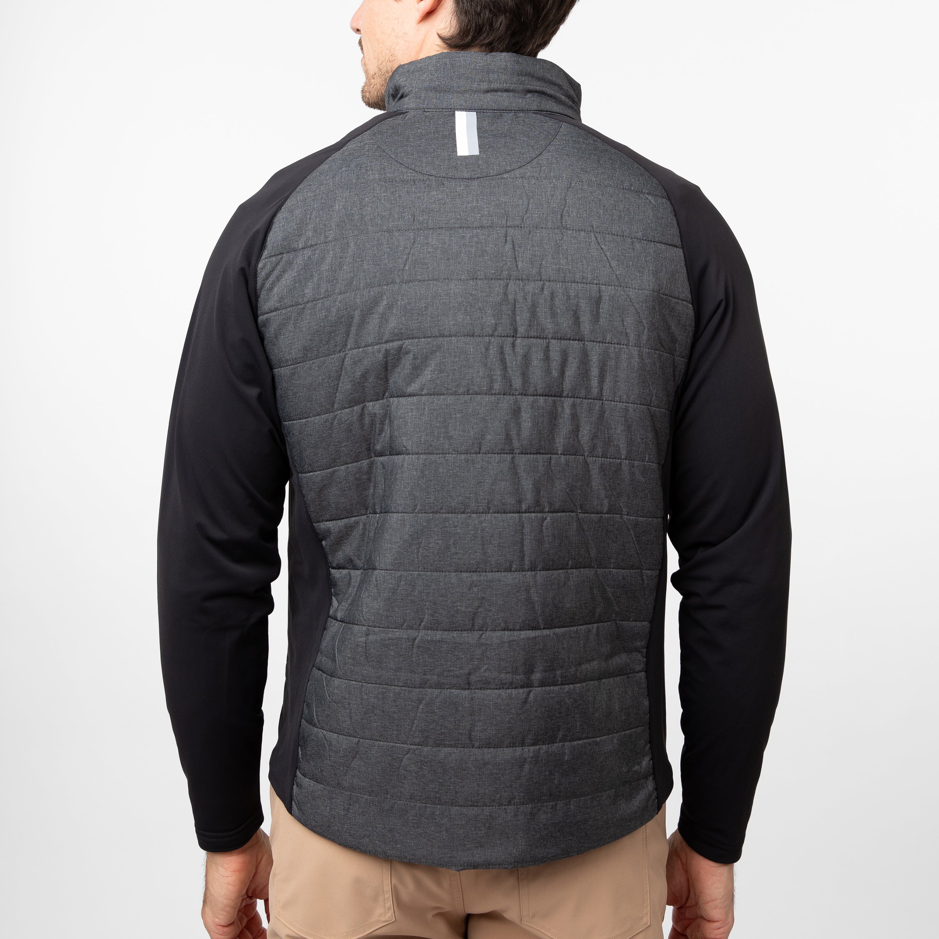 Alternative view of Fulton Hybrid Jacket | Heather - Black/White