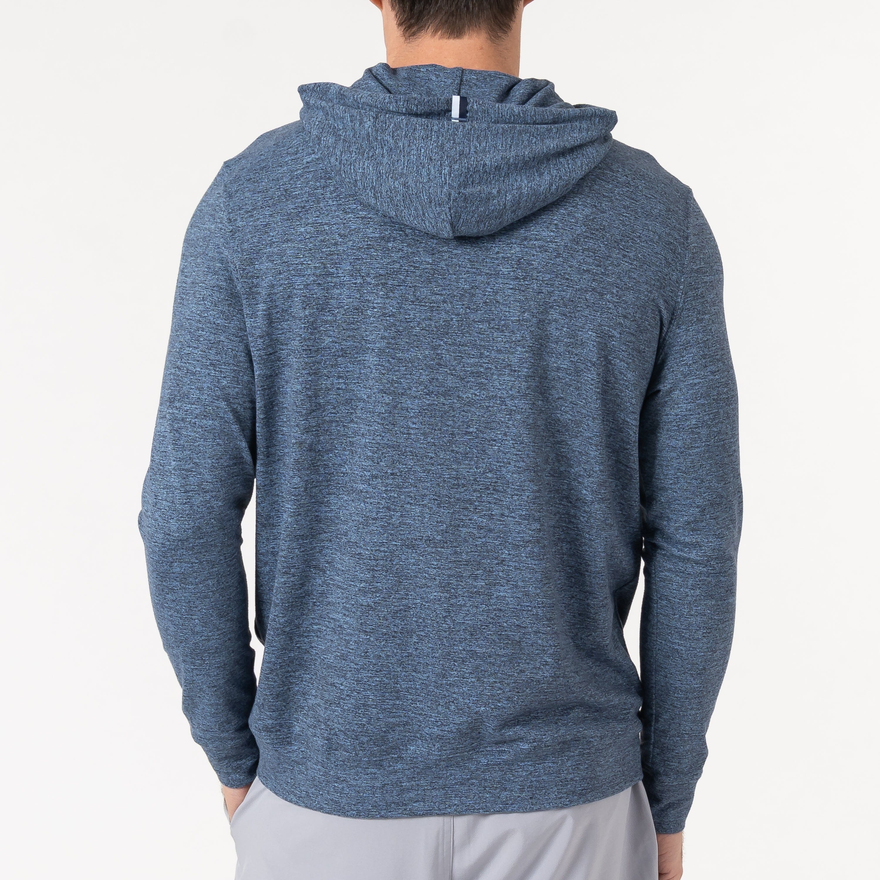 Alternative view of Hesi Performance Hoodie | Heather - Zone Blue/Fleet Navy