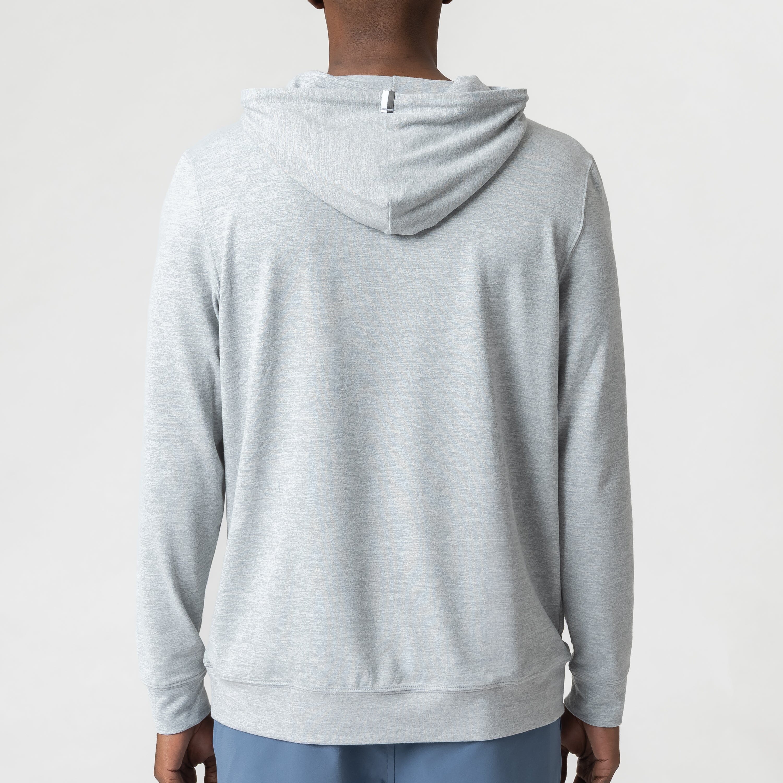 Alternative view of Hesi Performance Hoodie | Heather - Stainless Steel/White
