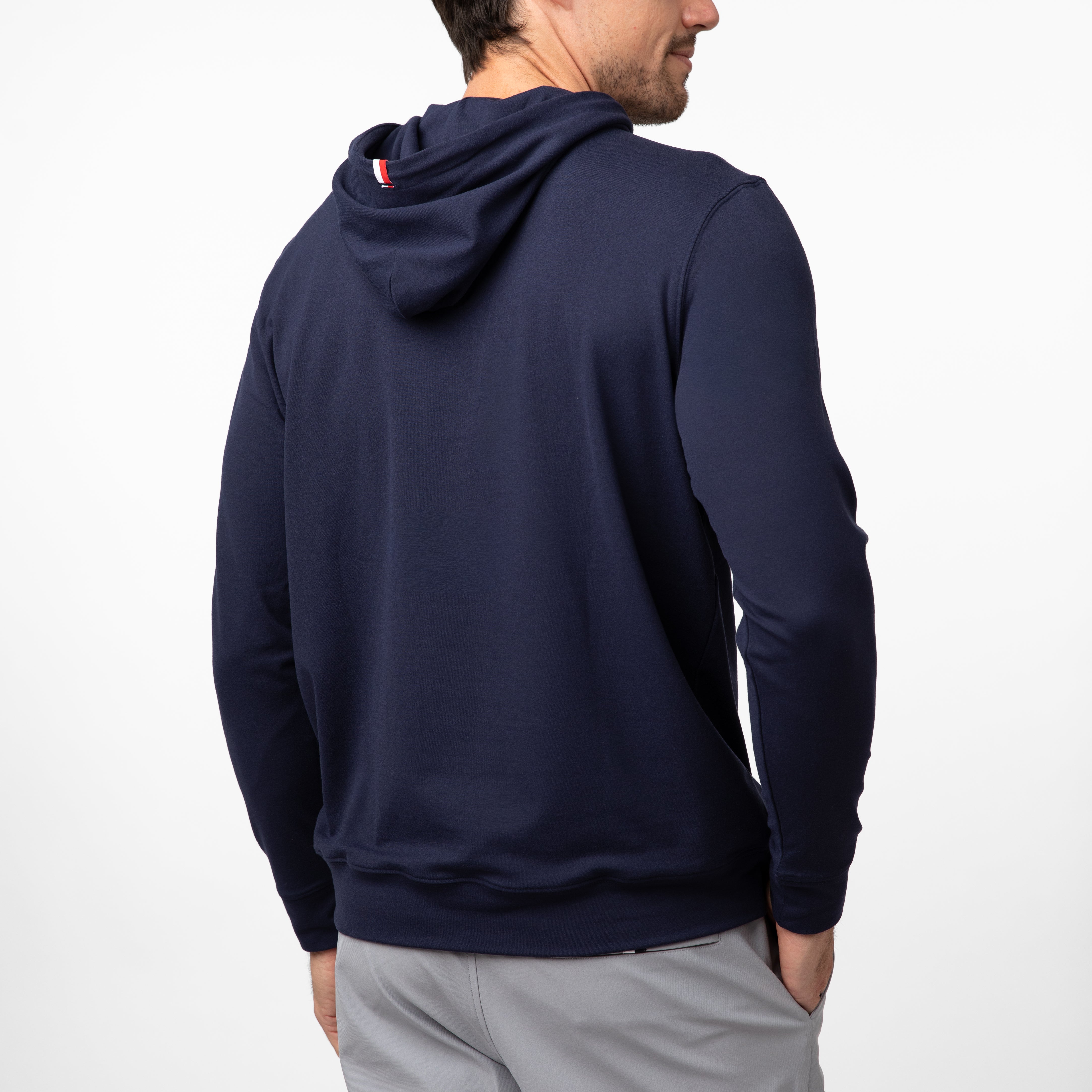Alternative view of Hesi Performance Hoodie | Solid - Fleet Navy - Chili's - 1