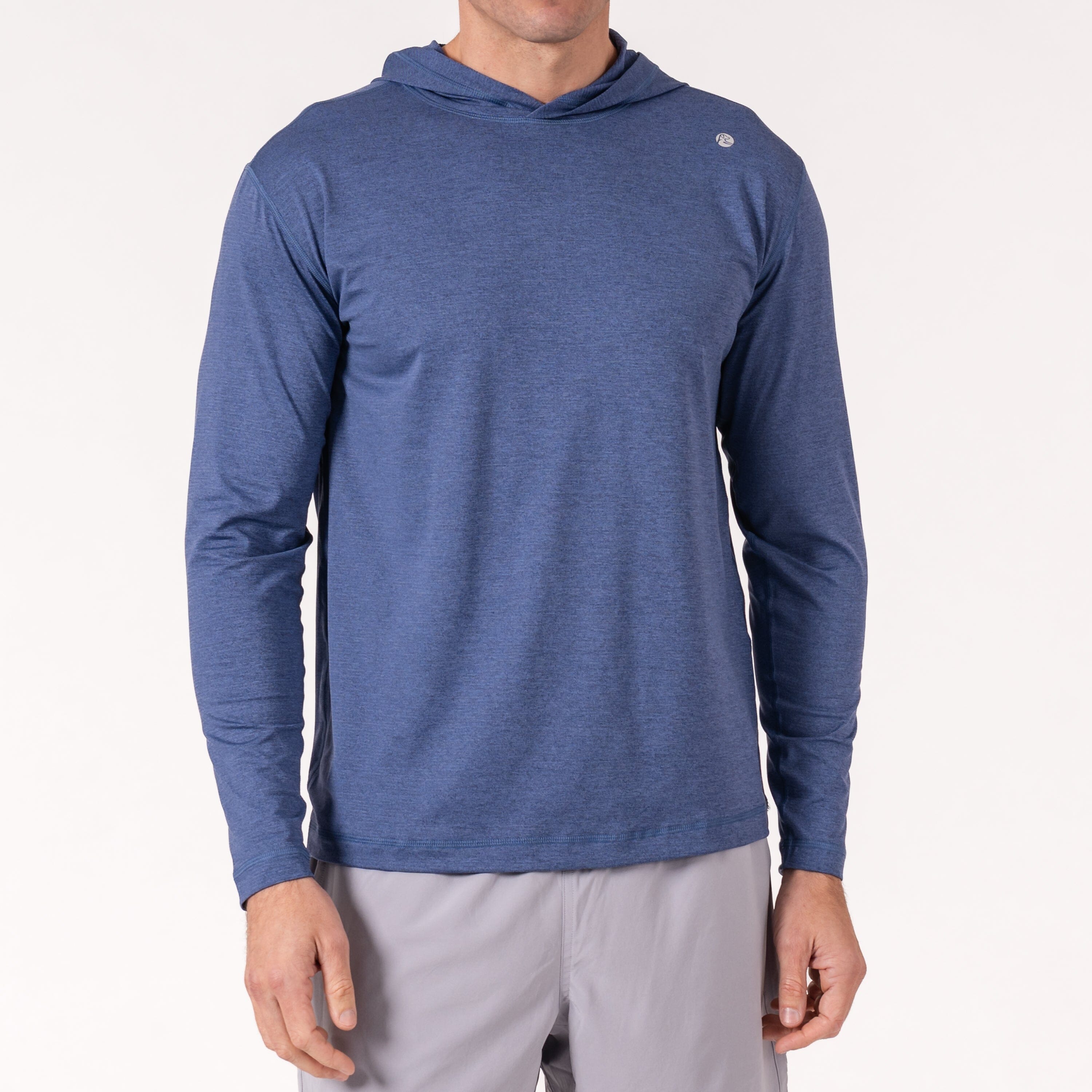 Blitz Tech Hoodie | Heather - Deep Navy/Short Stop Blue