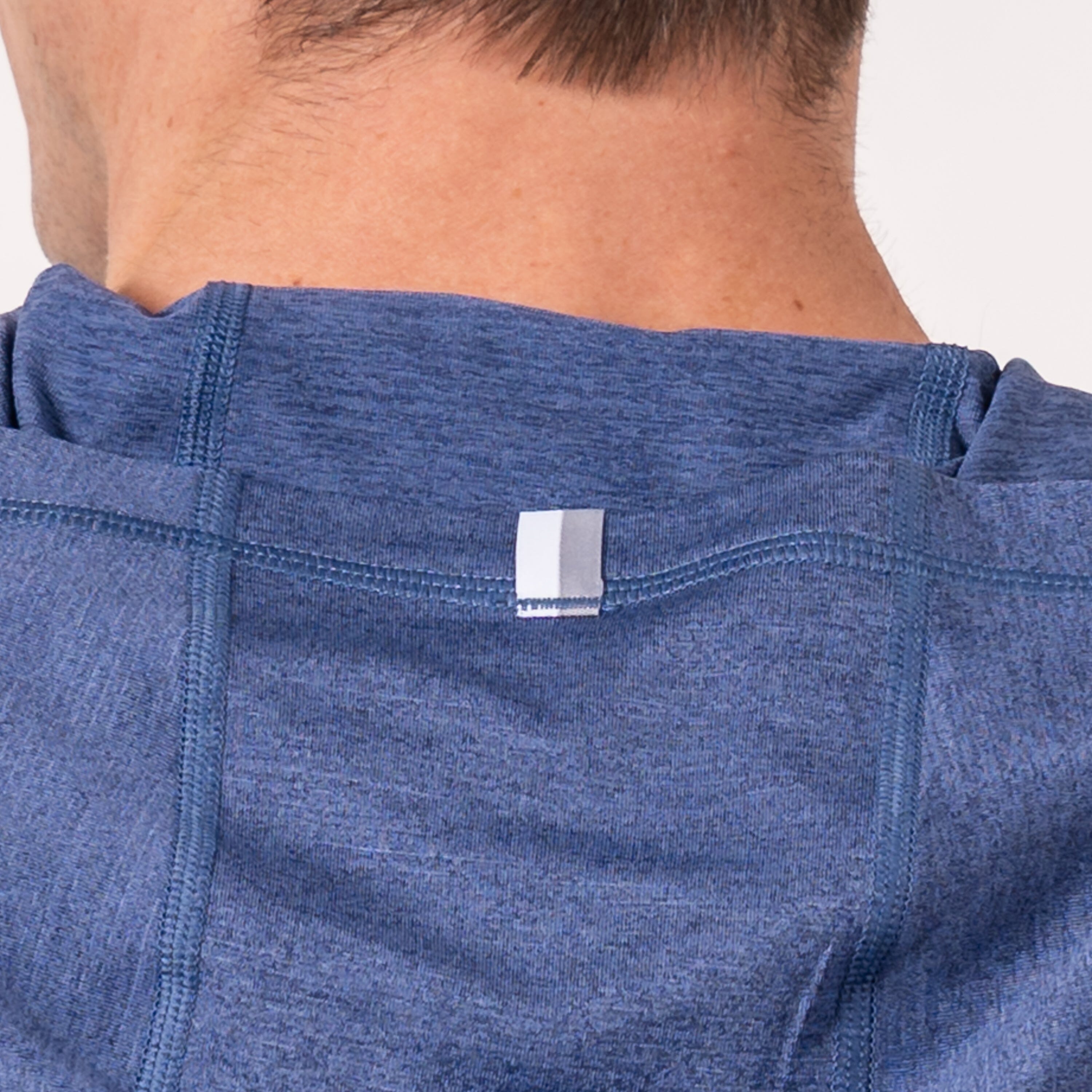 Alternative view of Blitz Tech Hoodie | Heather - Deep Navy/Short Stop Blue