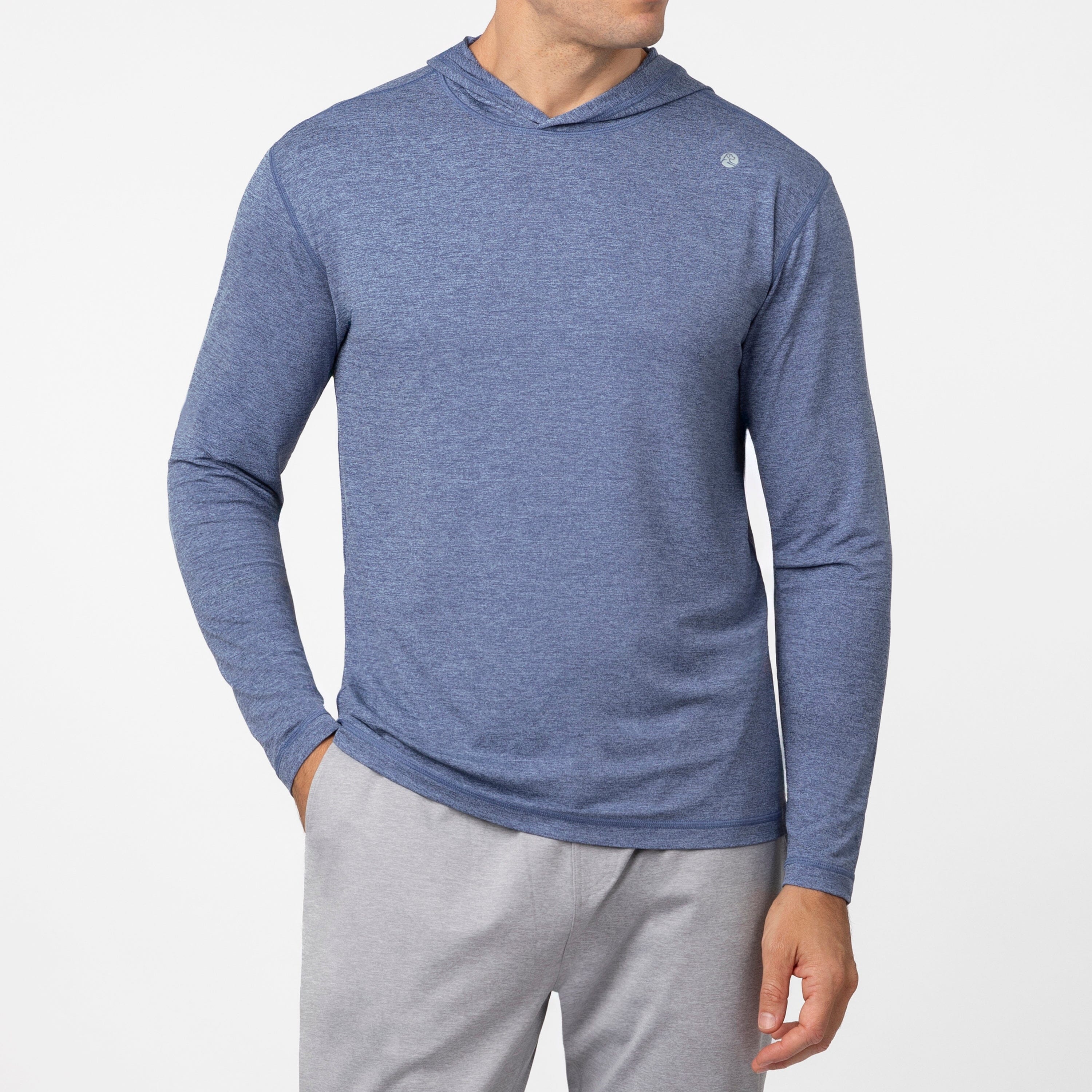 Blitz Tech Hoodie 2.0 | Heather - Coastal Blue/Oxford Blue