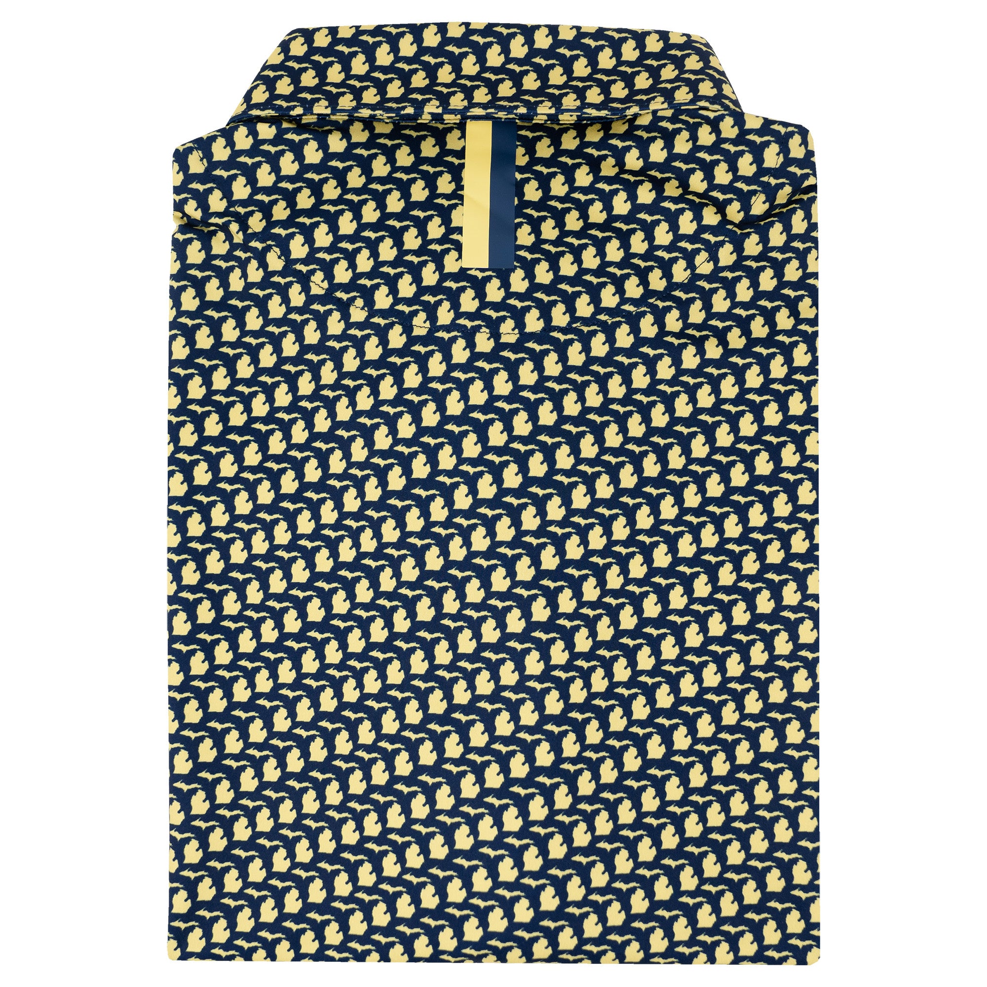Alternative view of The Mitten | Performance Polo | The Mitten - Lemon Yellow/Admiral Navy
