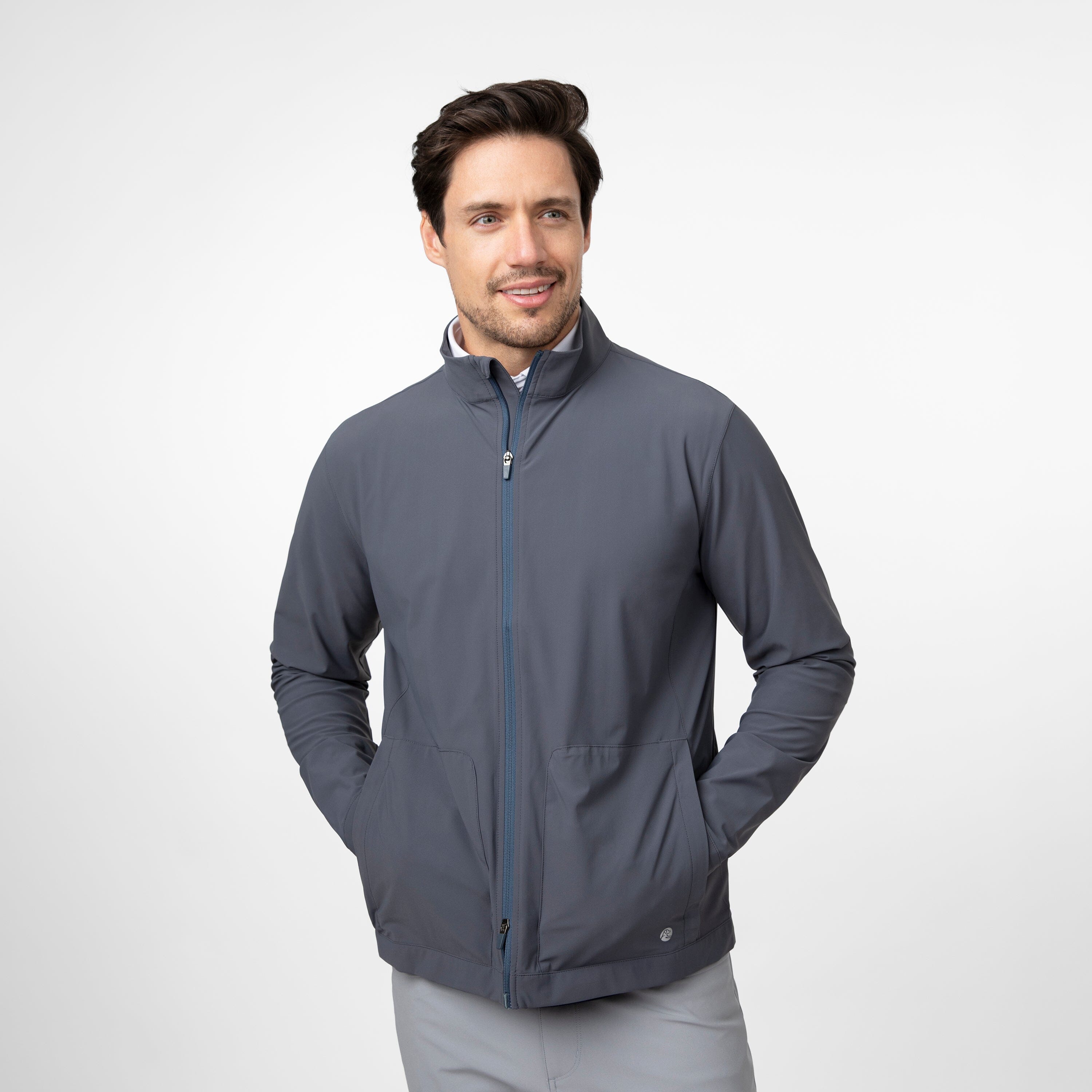 Alternative view of Brookline Lightweight Jacket | Solid - Postgame Grey
