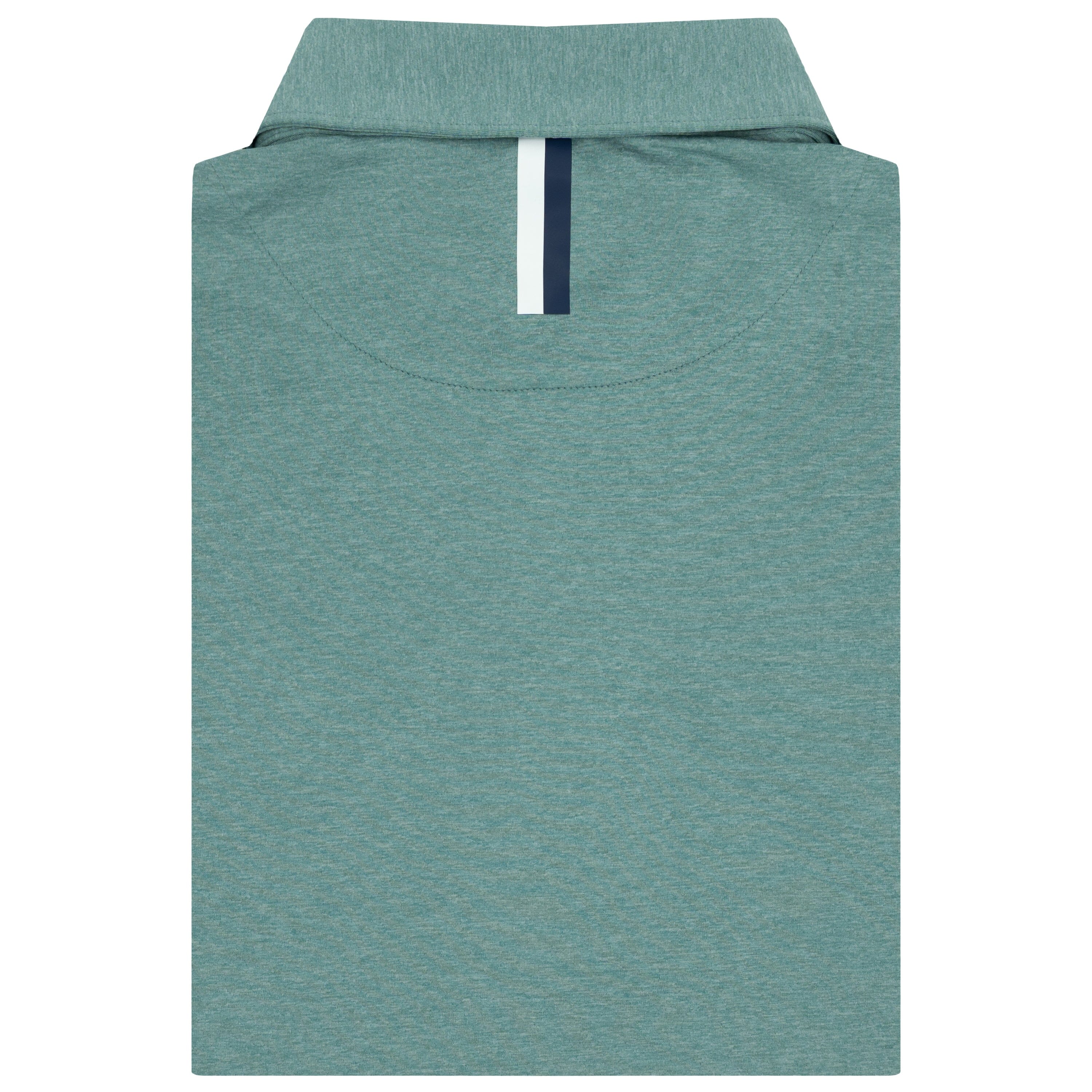 Alternative view of Heather | Long Sleeve Performance Polo | Heather - Bullfrog Green/White