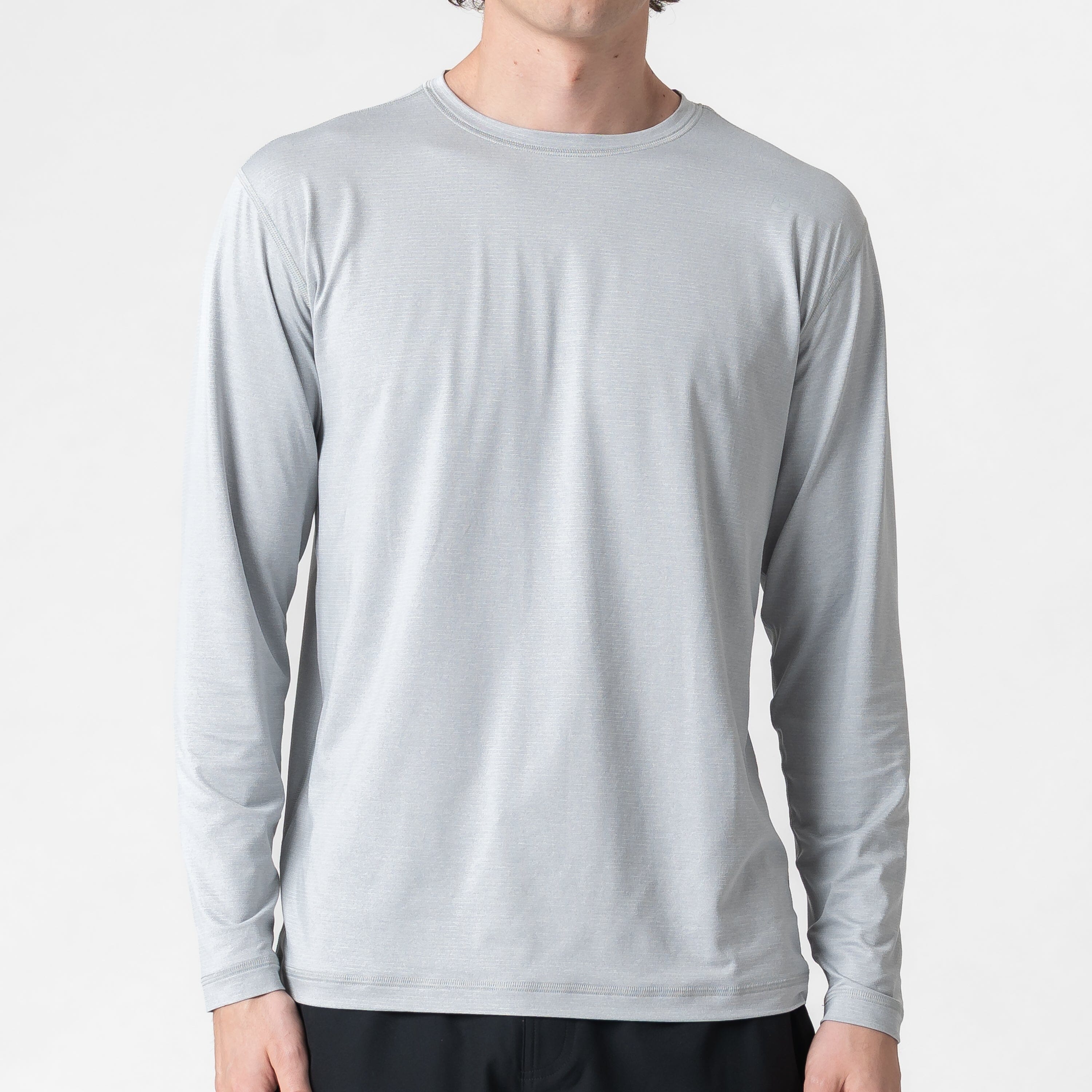 Blitz Tech Long Sleeve Tee | Heather - Stainless Steel/Stratus Grey
