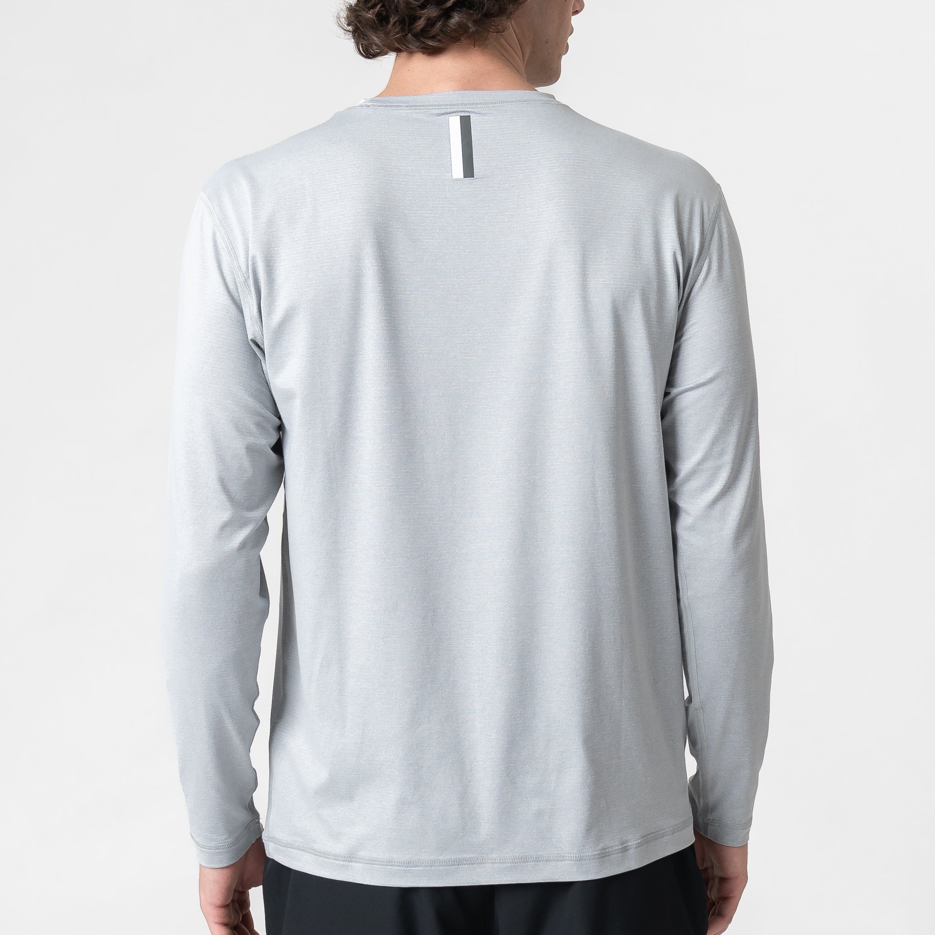 Alternative view of Blitz Tech Long Sleeve Tee | Heather - Stainless Steel/Stratus Grey
