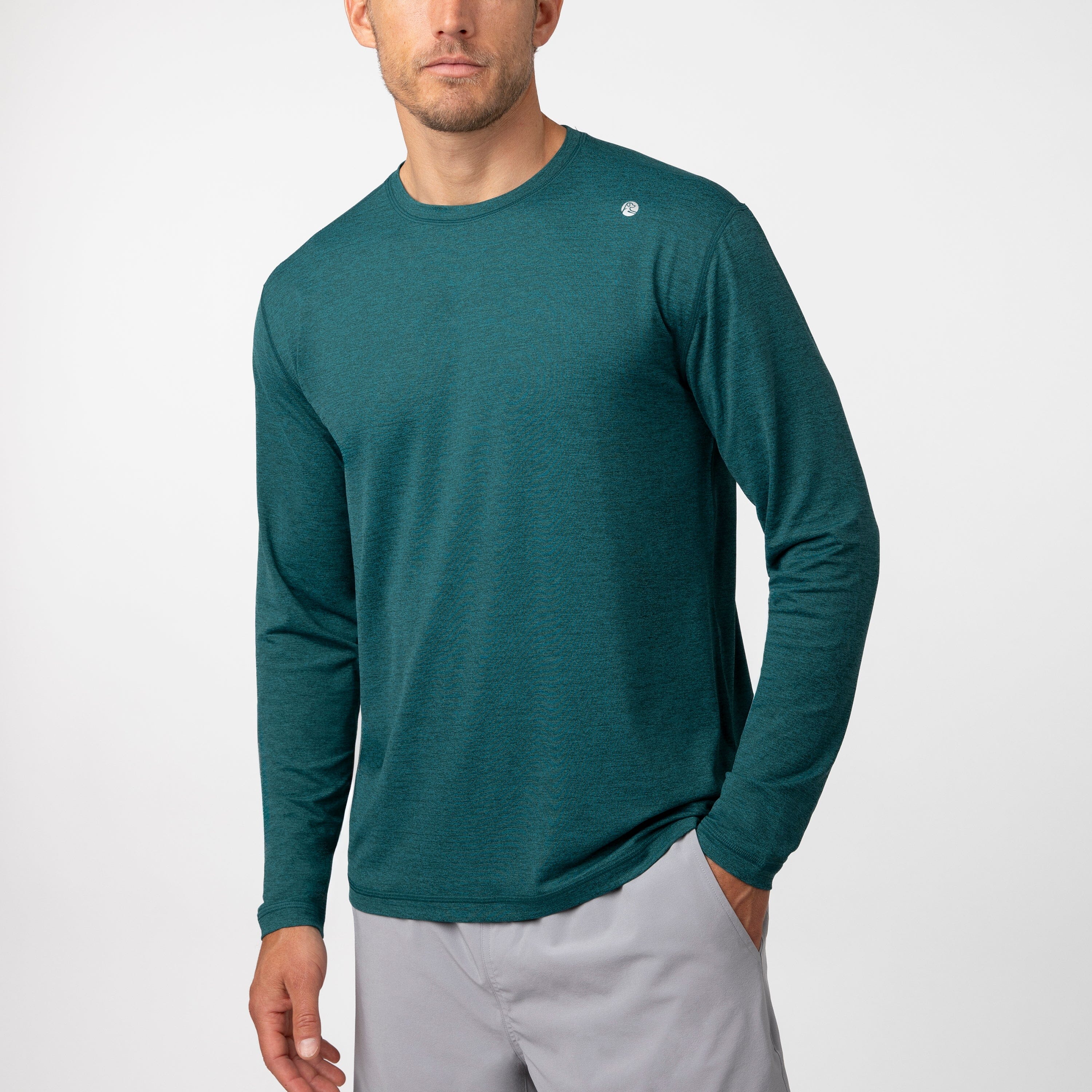 Blitz Tech Long Sleeve Tee 2.0 | Heather - Midnight Green/Midnight Green