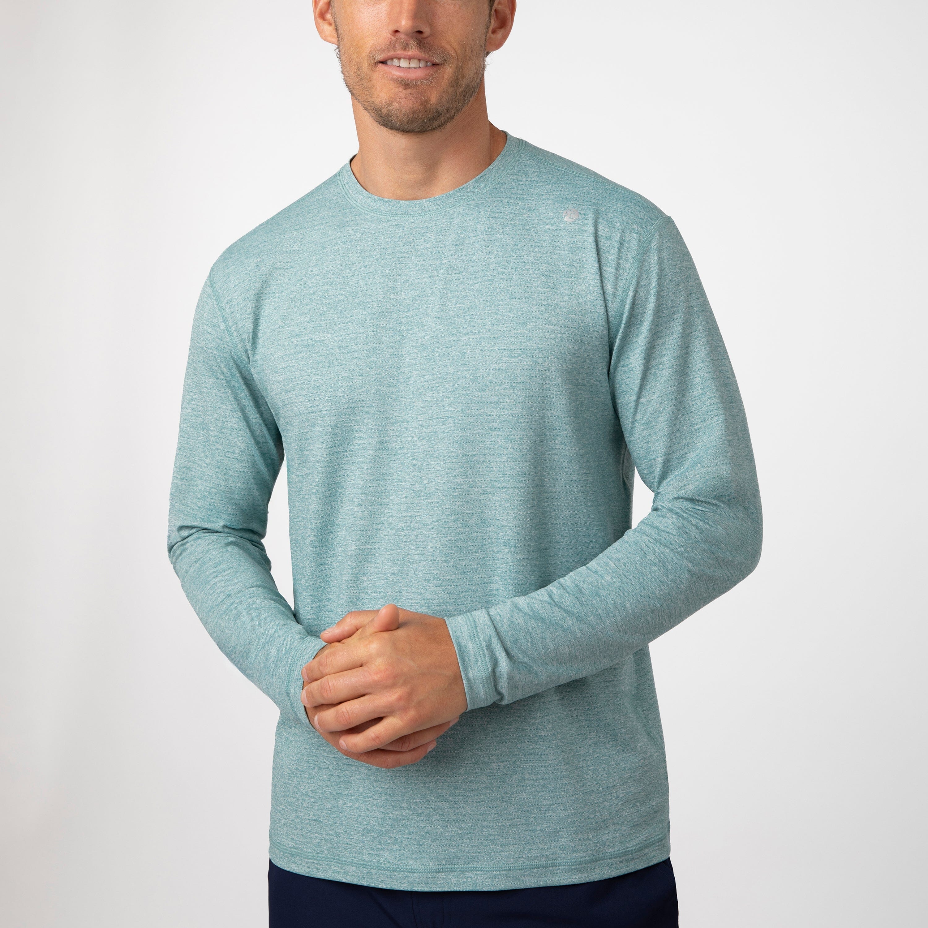 Blitz Tech Long Sleeve Tee 2.0 | Heather - Bullfrog Green/White
