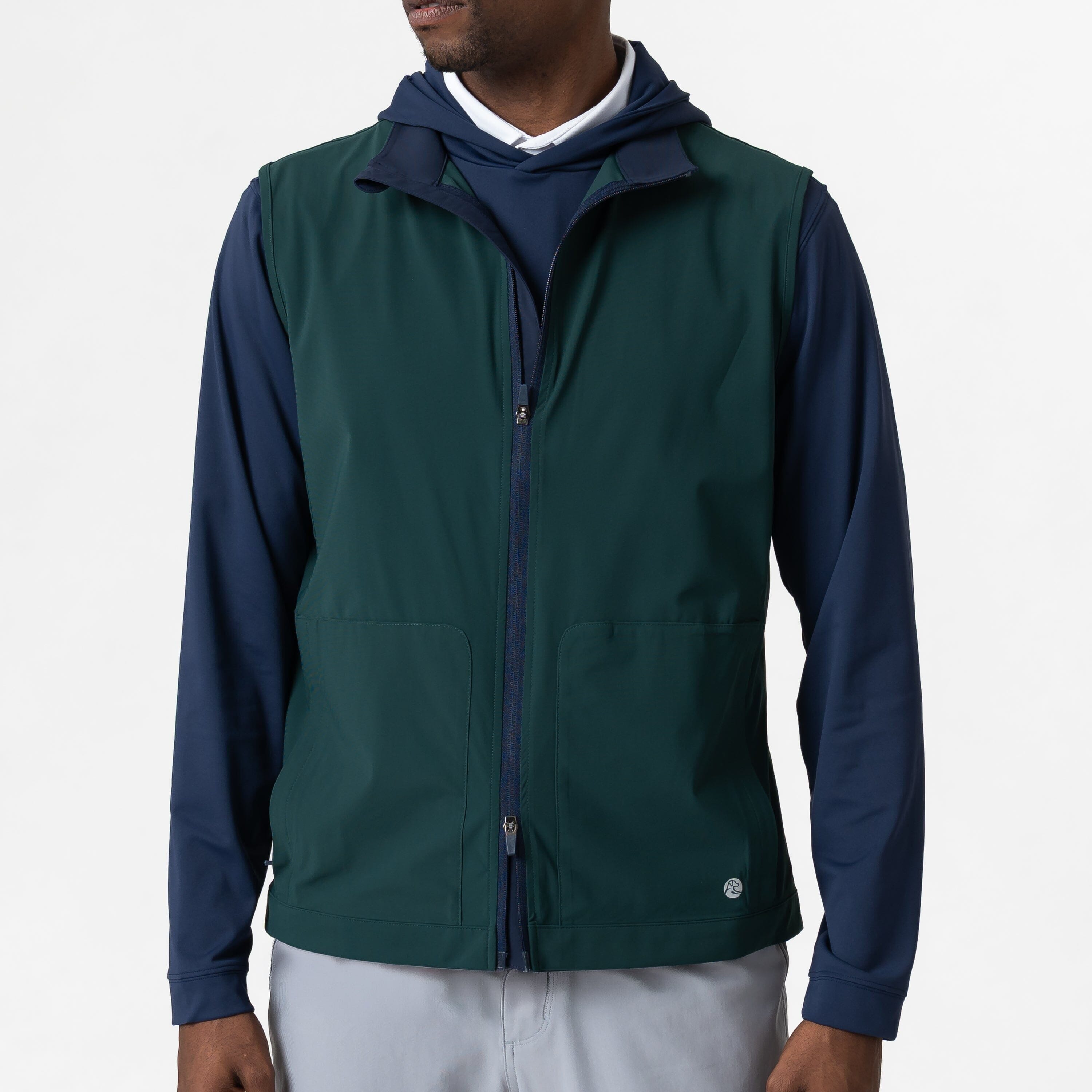 Alternative view of Brookline Lightweight Vest | Solid - Ponderosa Green/Fleet Navy