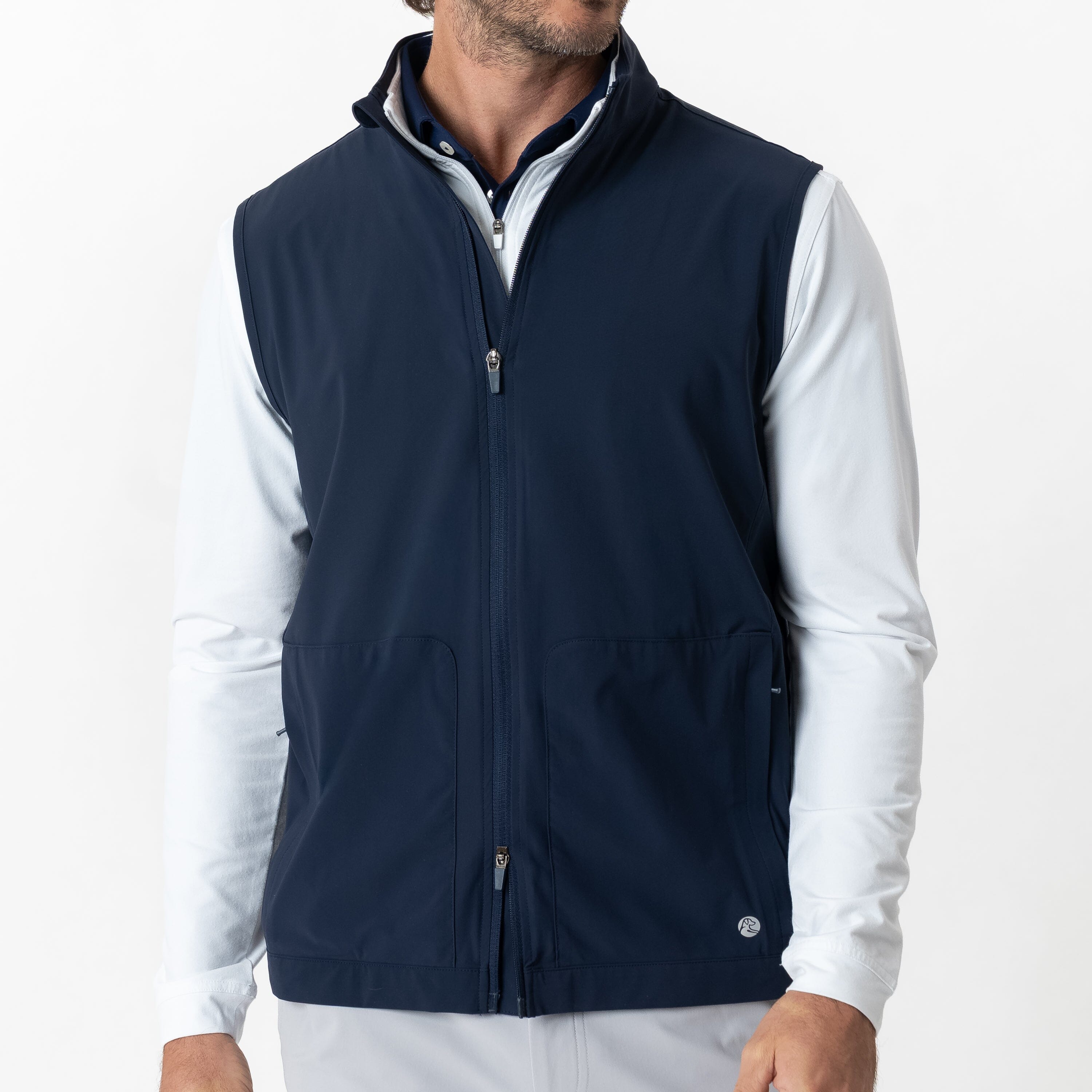 Alternative view of Brookline Lightweight Vest | Solid - Fleet Navy