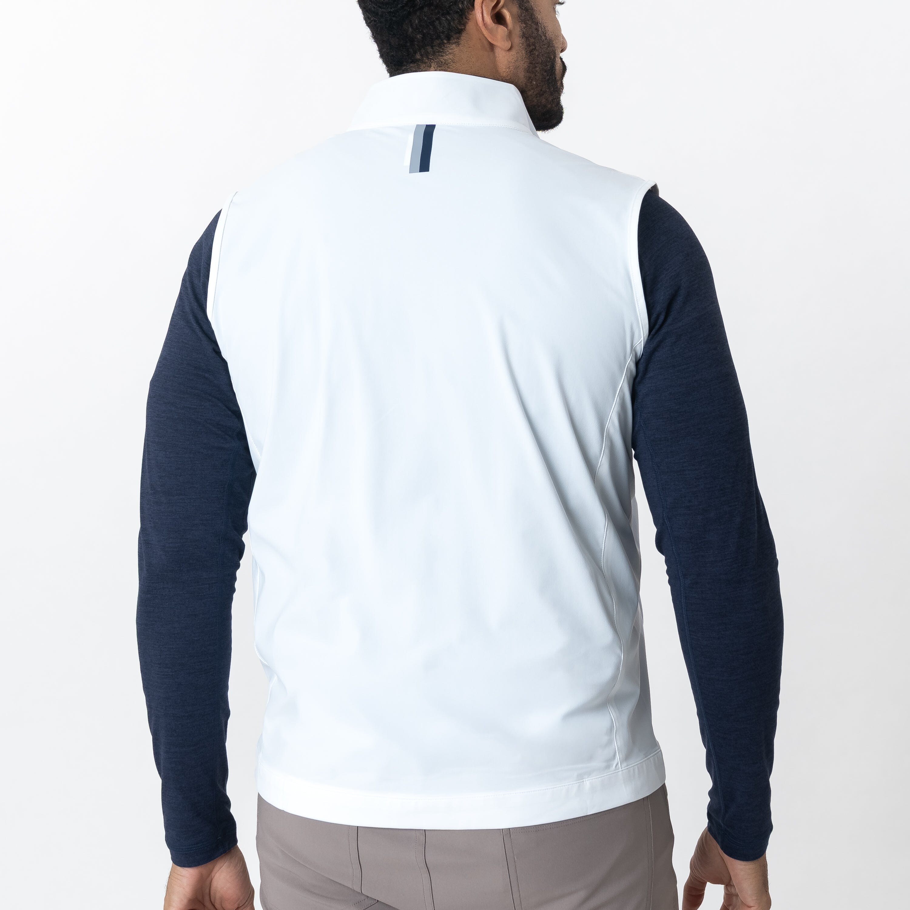 Alternative view of Brookline Lightweight Vest | Solid - White/Fleet Navy