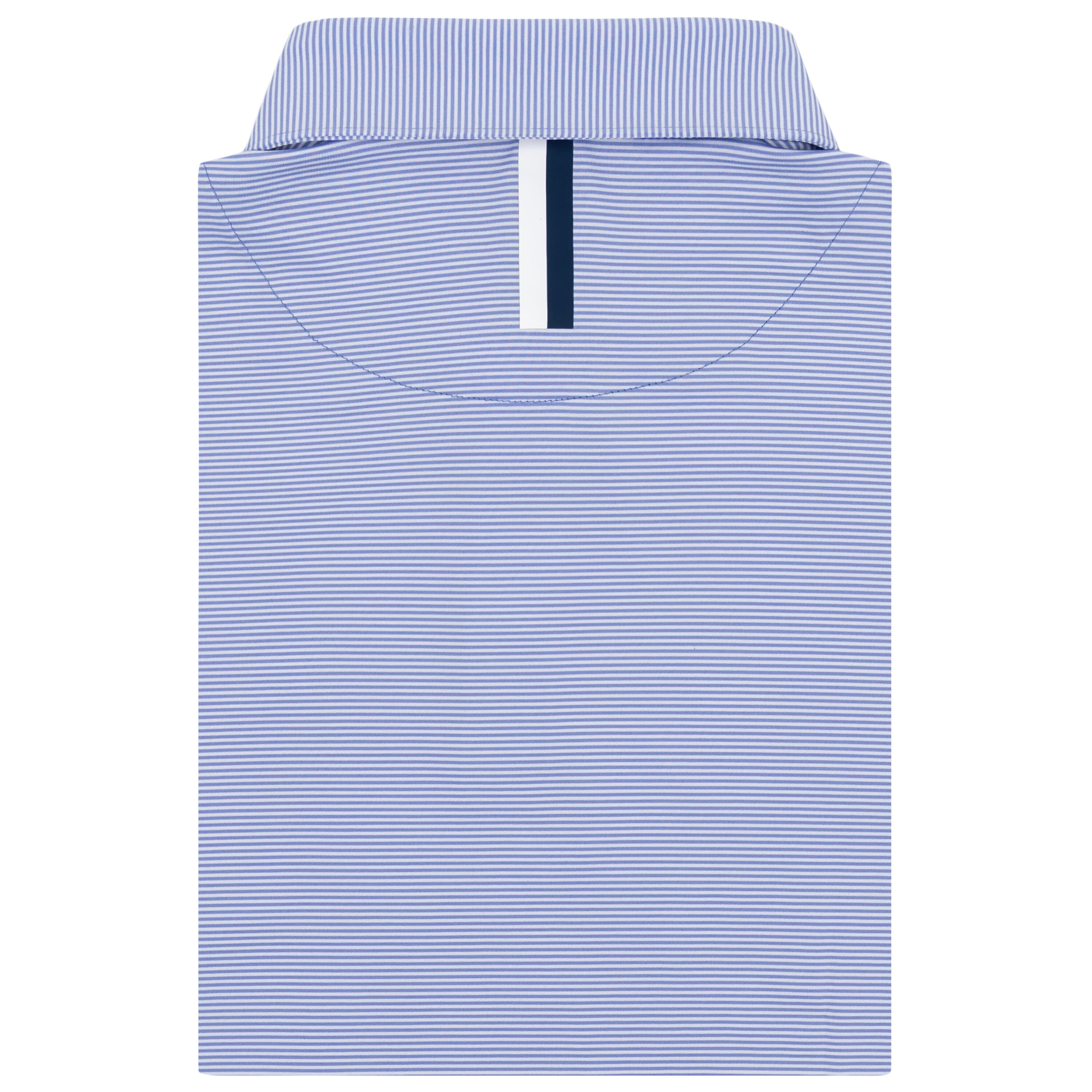 Alternative view of The Crispy Stripe | Performance Polo | The Crispy Stripe - Lavender Blue/White