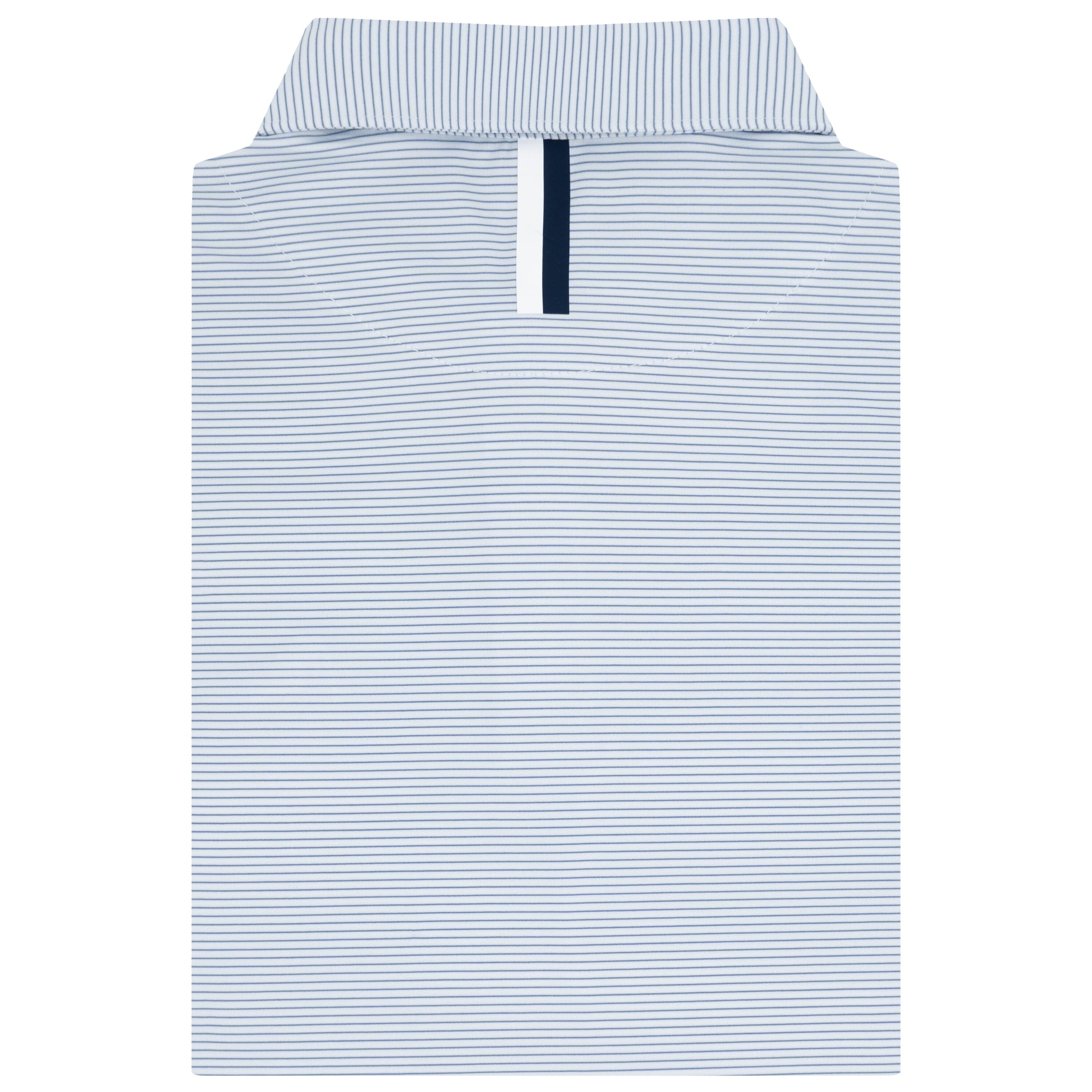 Alternative view of The Shell Stripe | Performance Polo | The Shell Stripe - White/Coastal Blue