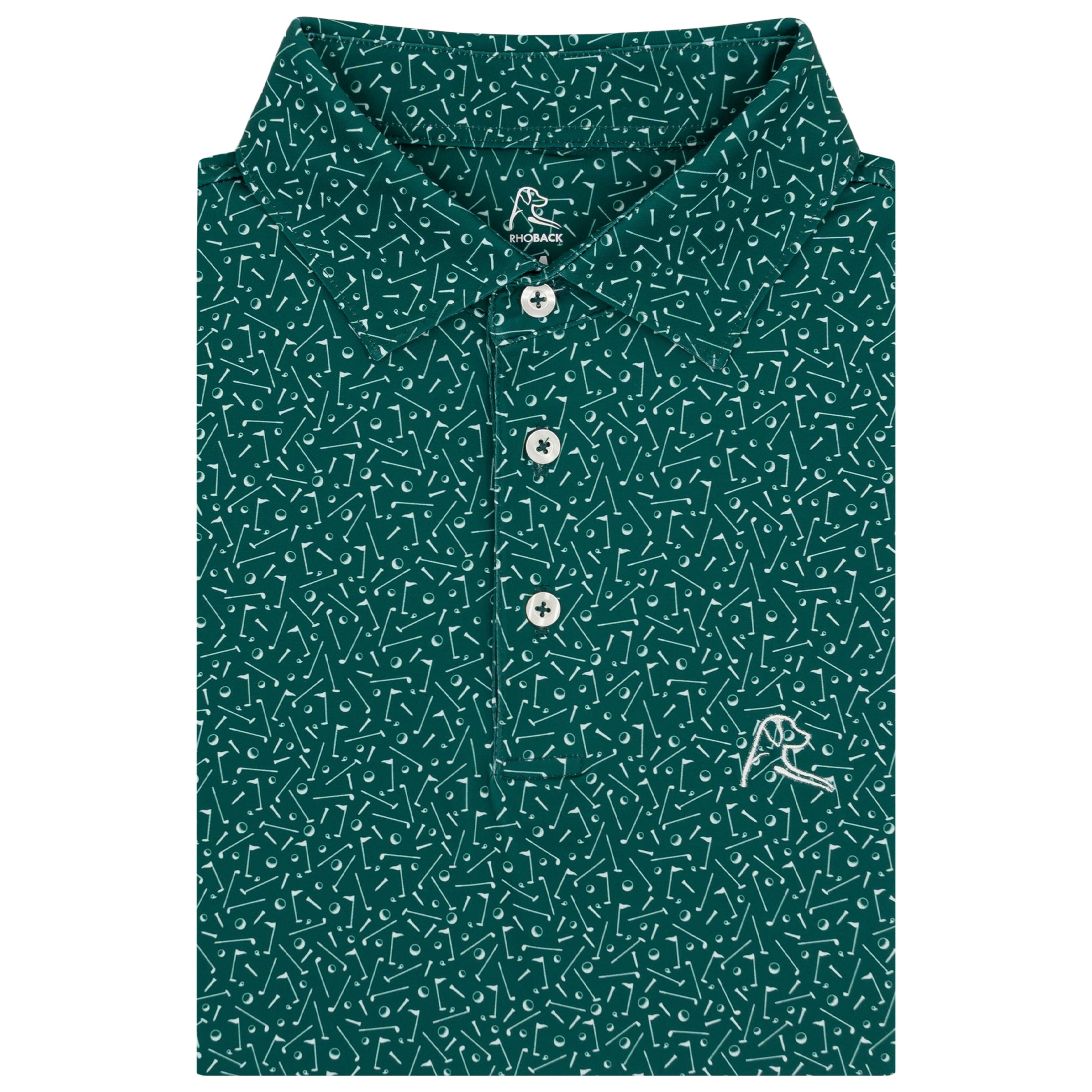 The Mulligan | Performance Polo | The Mulligan - Fairway Green/White