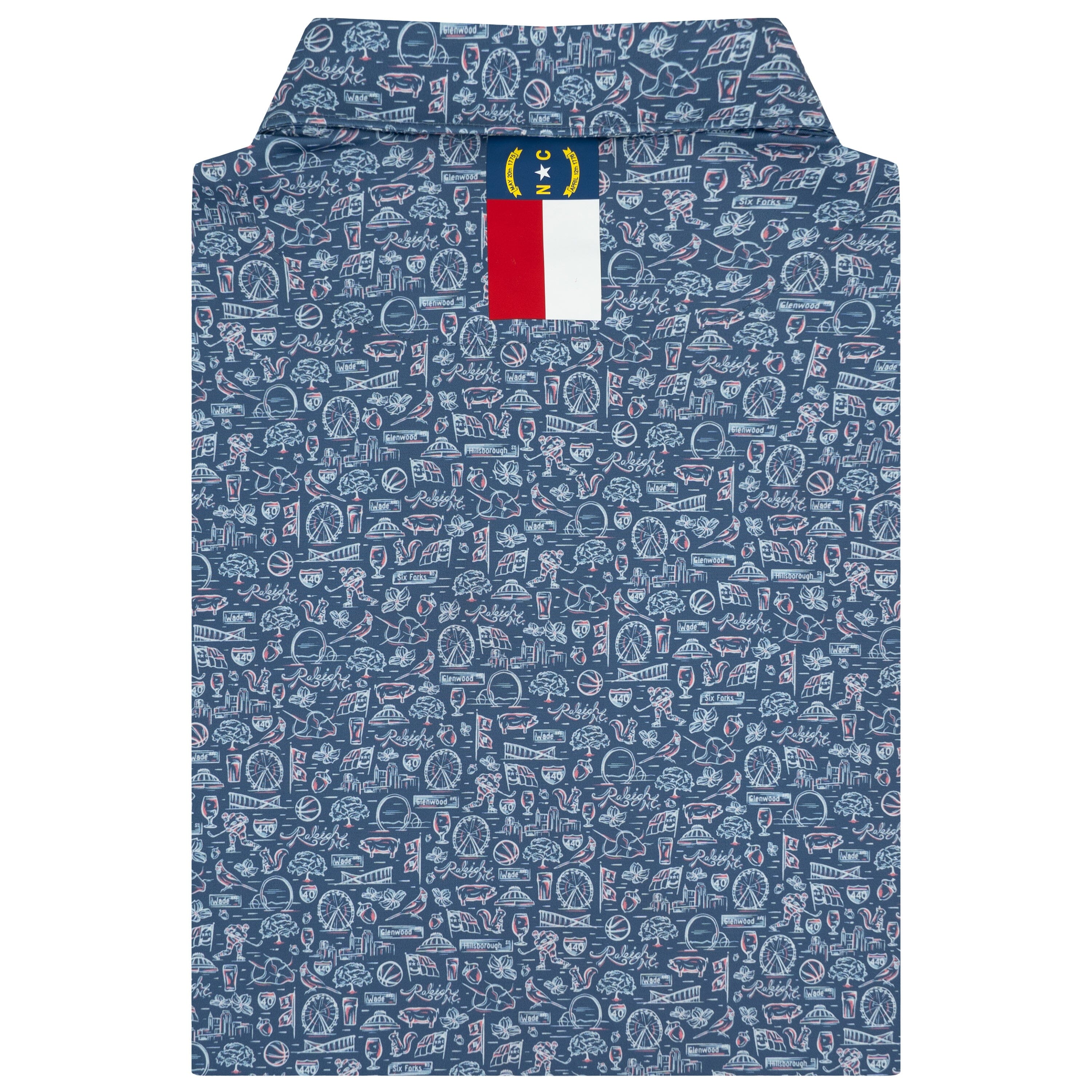 Alternative view of The City Of Oaks | Performance Polo | The City Of Oaks - Coastal Blue/Pure Blue - NC