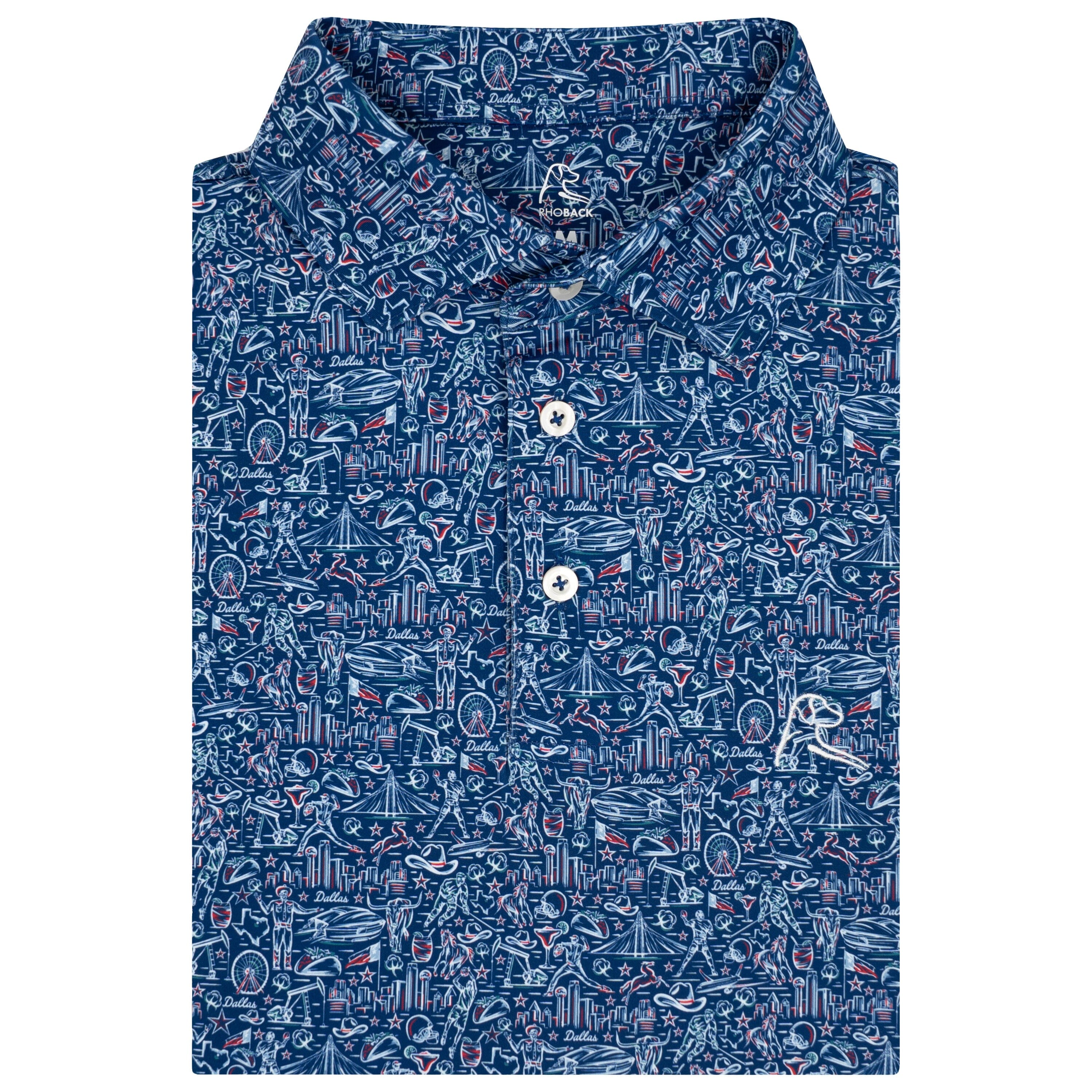 The DFW | Performance Polo | The DFW - Shoal Blue/White - TX