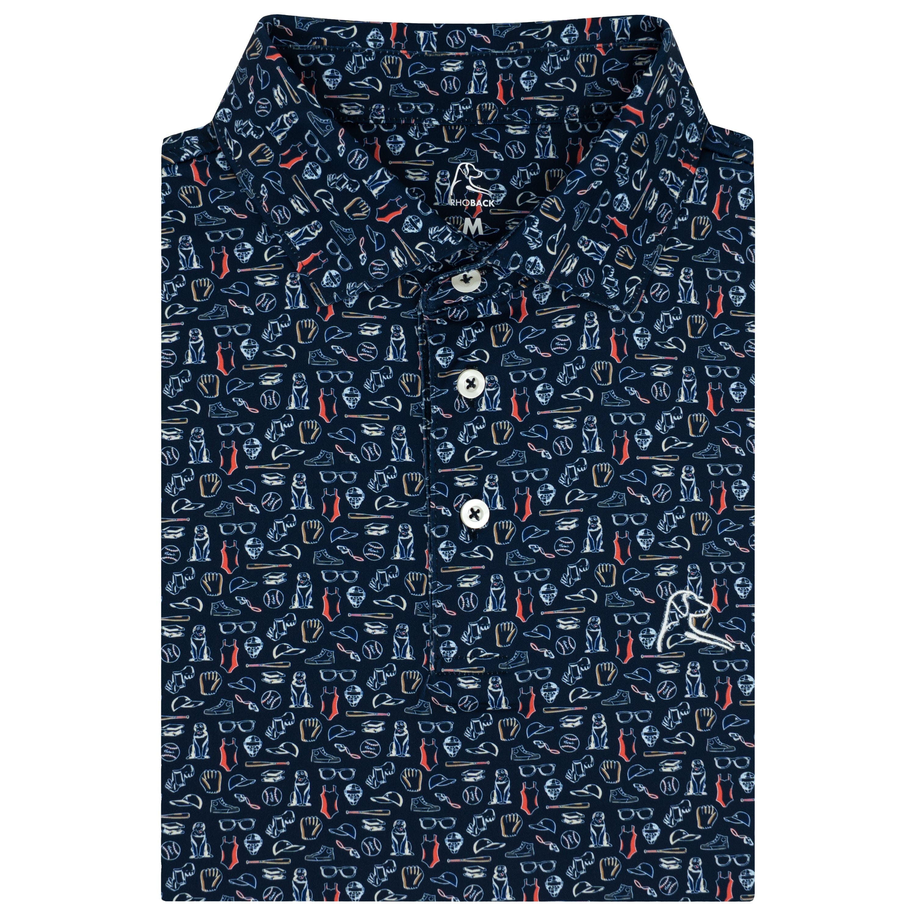 The Great Bambino | Performance Polo | The Great Bambino - Fleet Navy/Sorbet Red