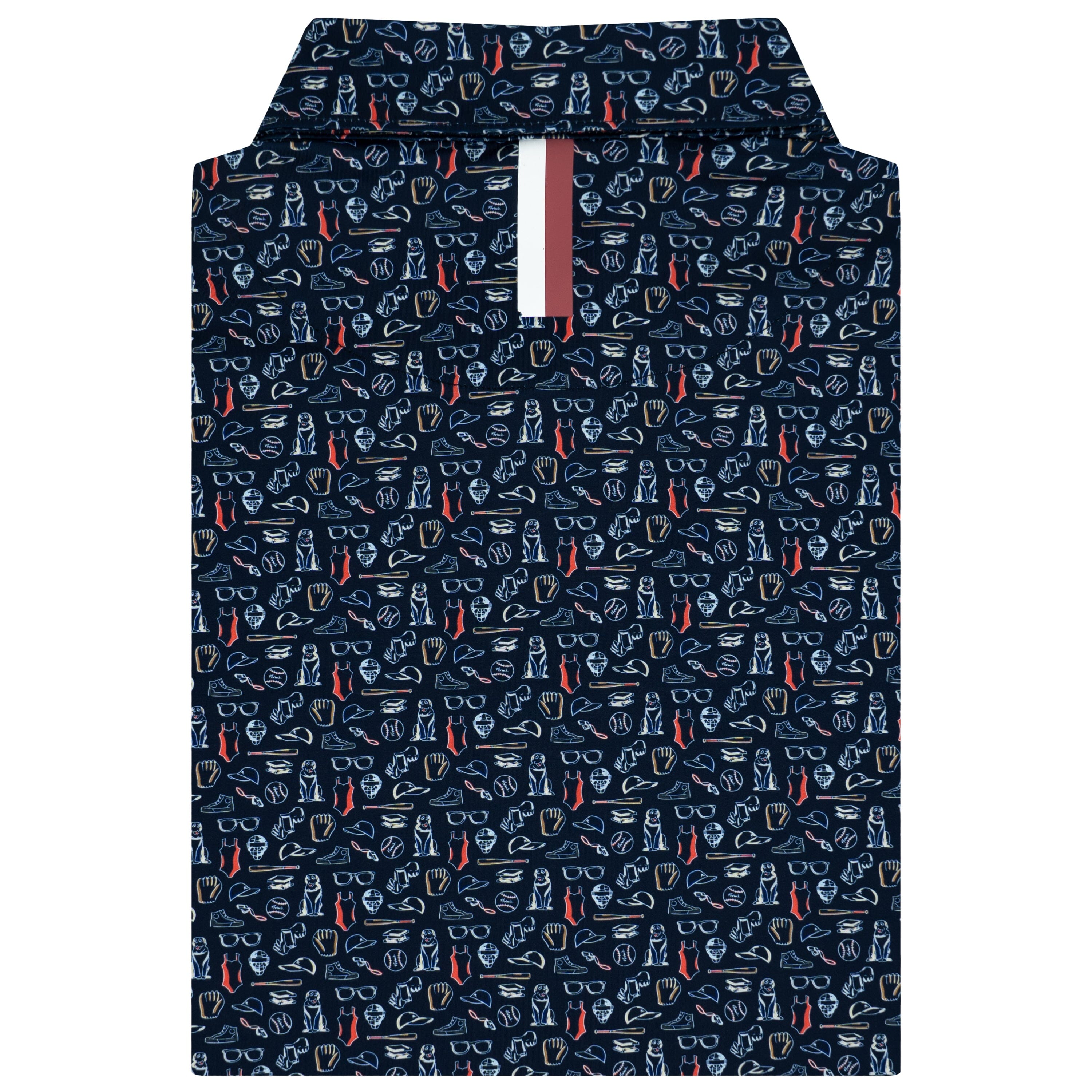 Alternative view of The Great Bambino | Performance Polo | The Great Bambino - Fleet Navy/Sorbet Red