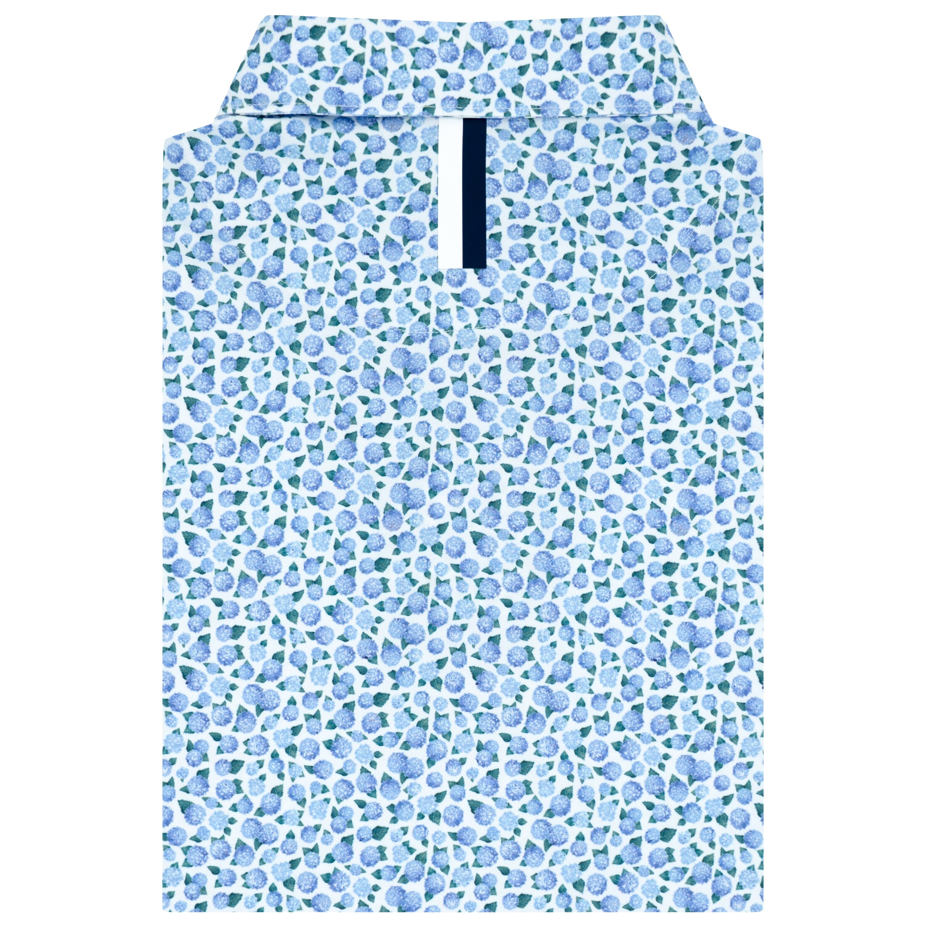Alternative view of The Hydrangea Garden | Performance Polo | The Hydrangea Garden - White/Bunker Blue