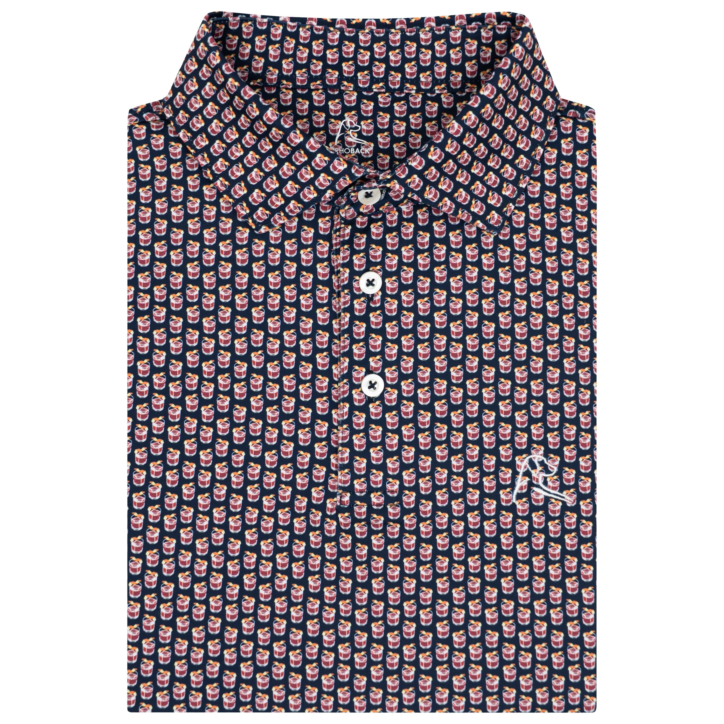 The Negroni | Performance Polo | The Negroni - Fleet Navy/Scarlet Red