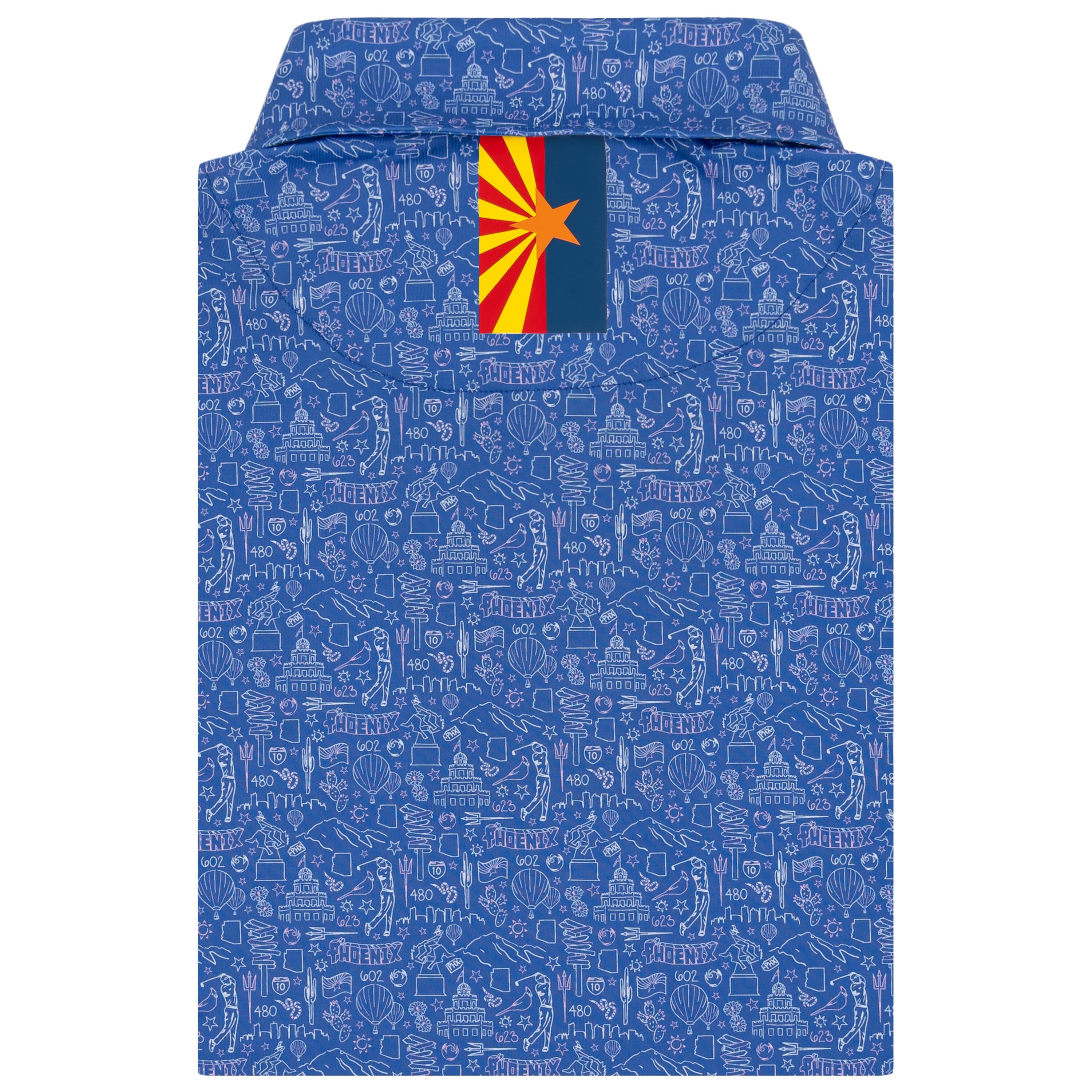 Alternative view of The PHX | Performance Polo | The PHX - Bunker Blue/White - AZ