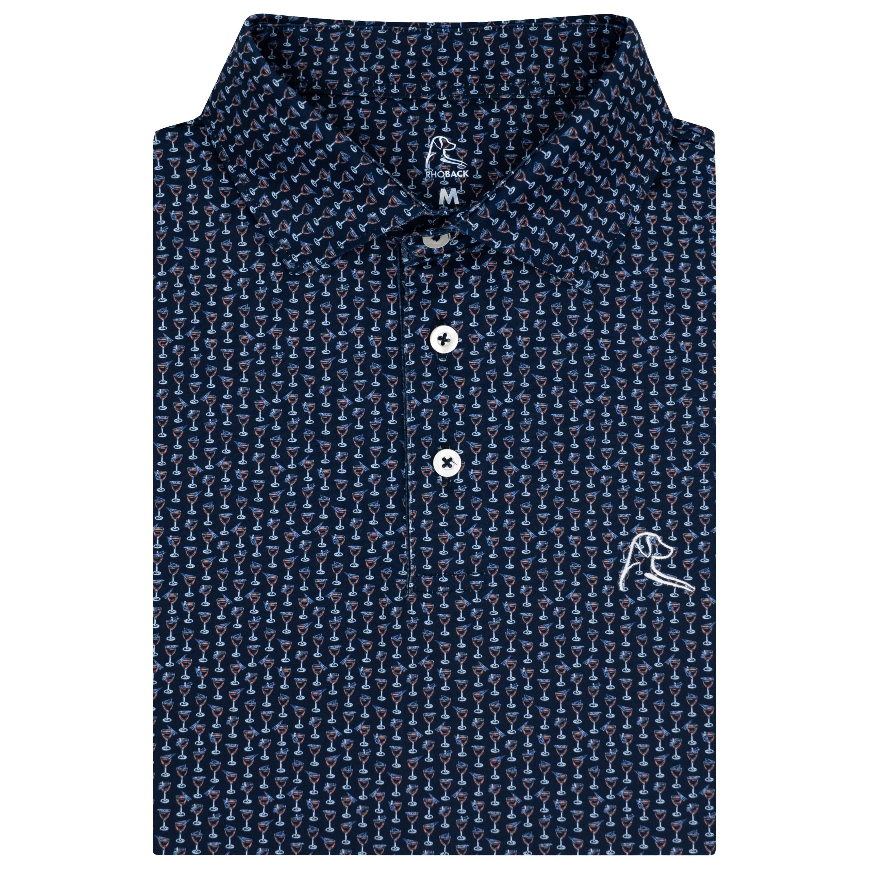The Paper Plane | Performance Polo | The Paper Plane - Fleet Navy/Melon
