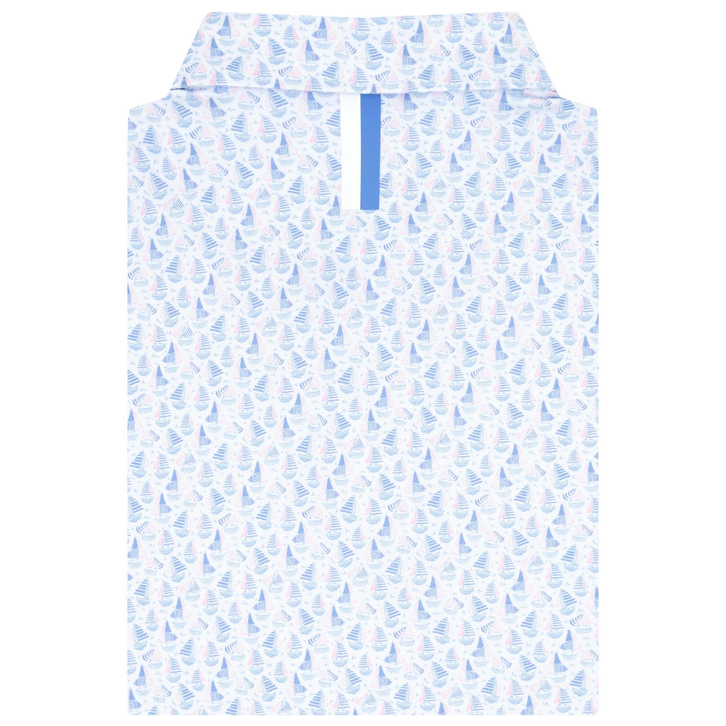 Alternative view of The First Mate | Performance Polo | The First Mate - White/Lavender Blue