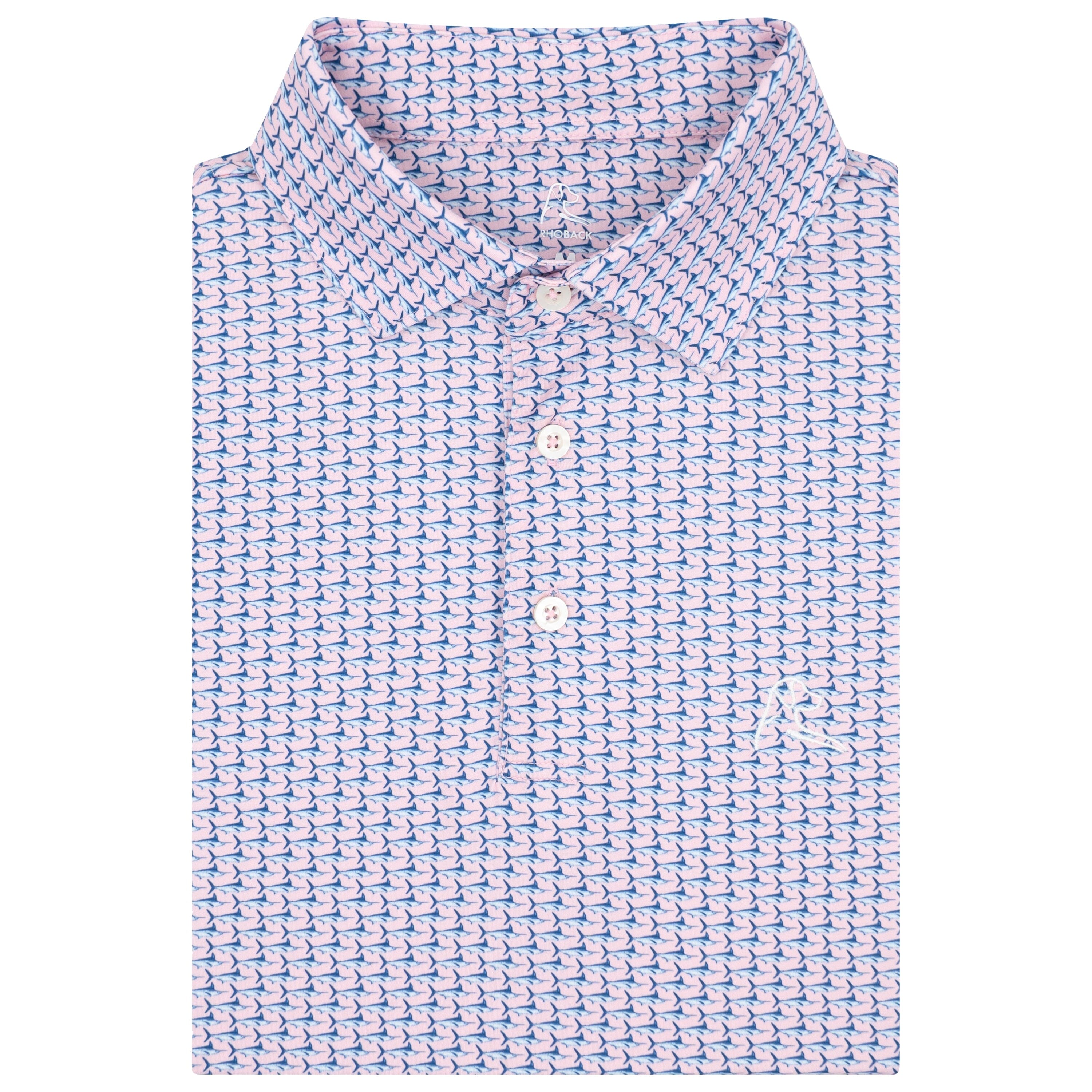 The Marlin | Performance Polo | The Marlin - Lotus Pink/Marine Blue