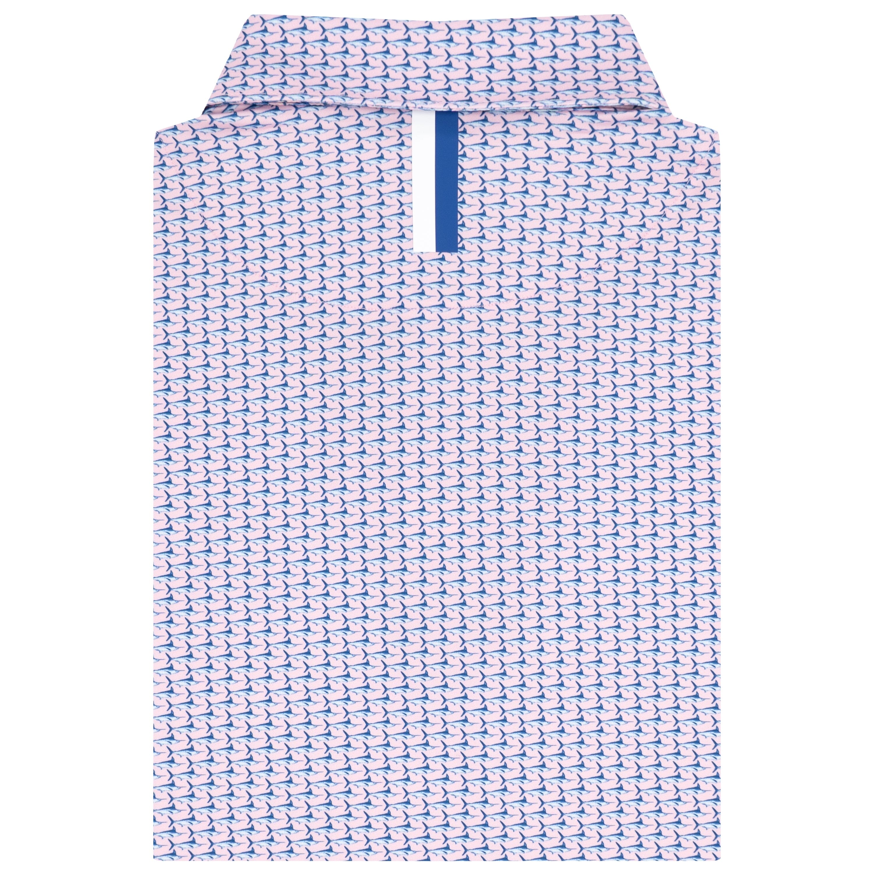 Alternative view of The Marlin | Performance Polo | The Marlin - Lotus Pink/Marine Blue
