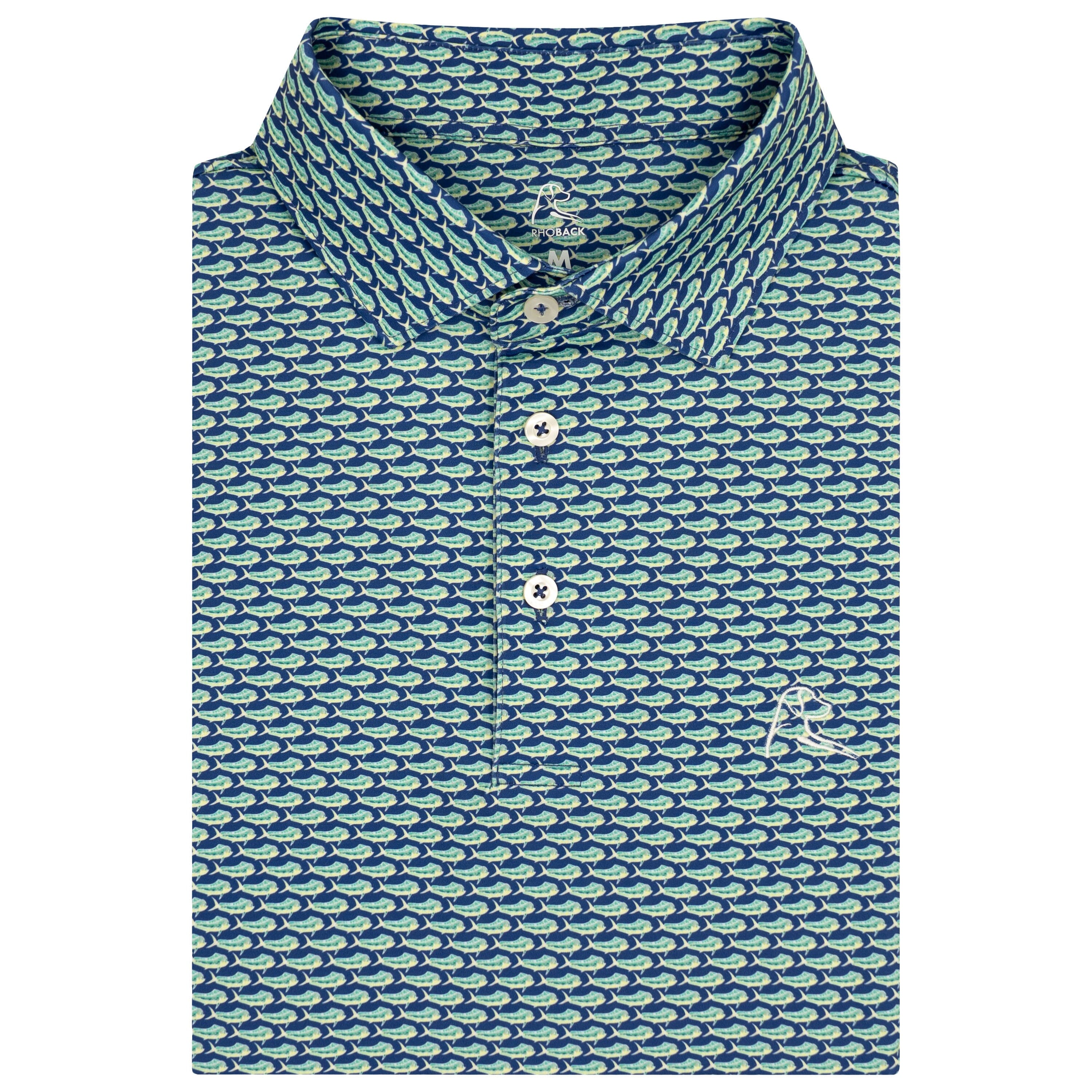 The Mini Mahi | Performance Polo | The Mini Mahi - Bunker Blue/Bright Jade