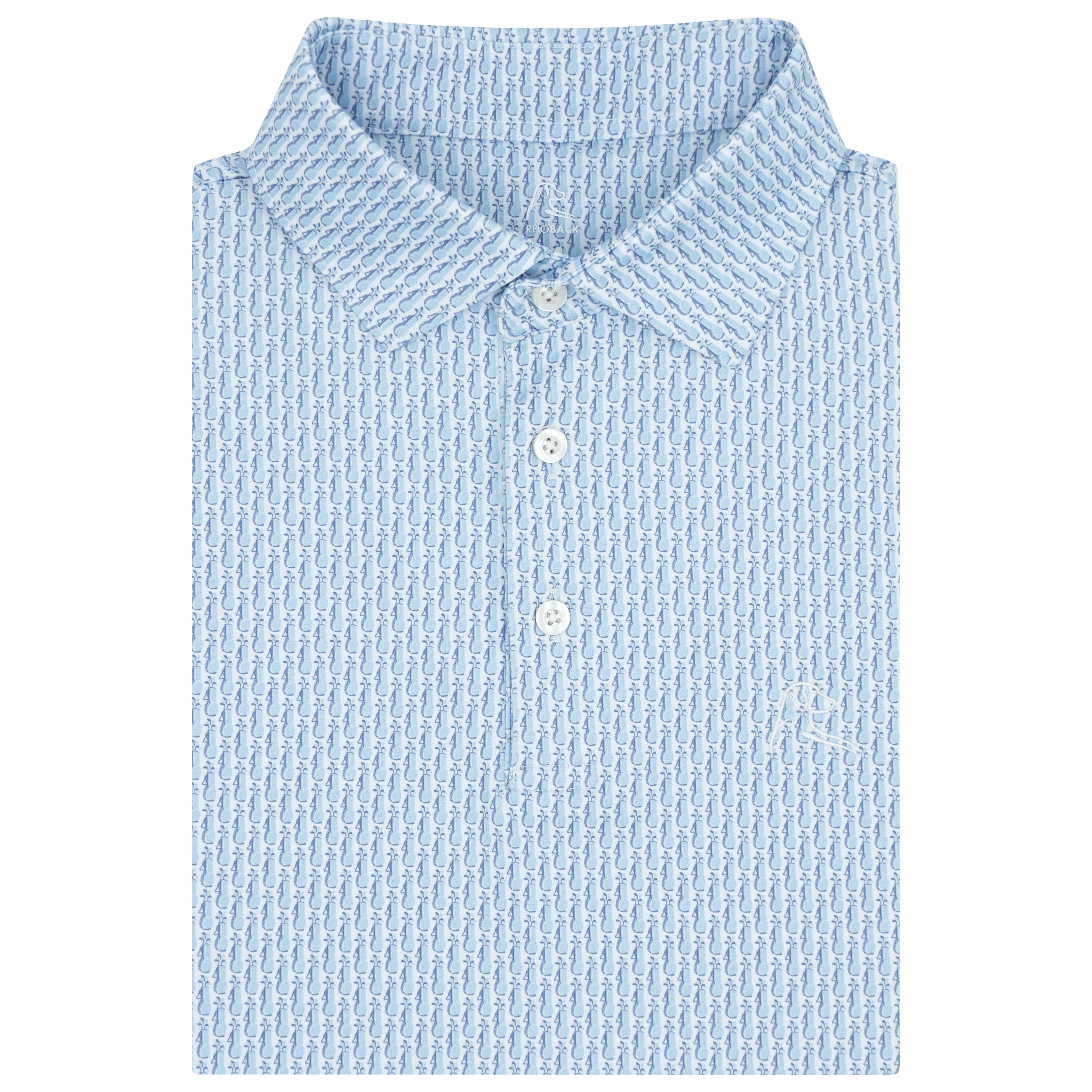 The Sticks 2.0 | Performance Polo | The Sticks 2.0 - White/Baby Blue