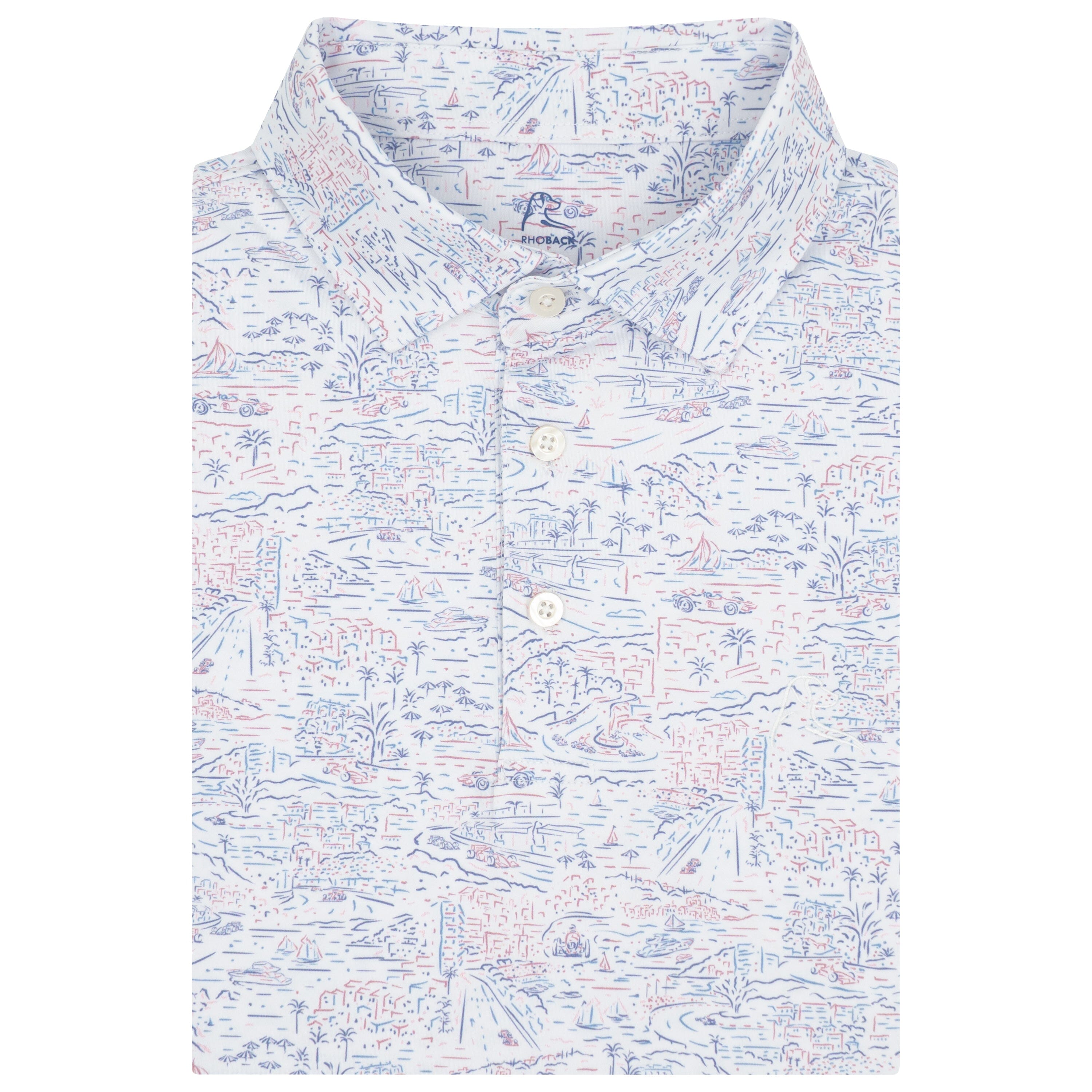 The Monte Carlo | Performance Polo | The Monte Carlo - White/Dusk Blue