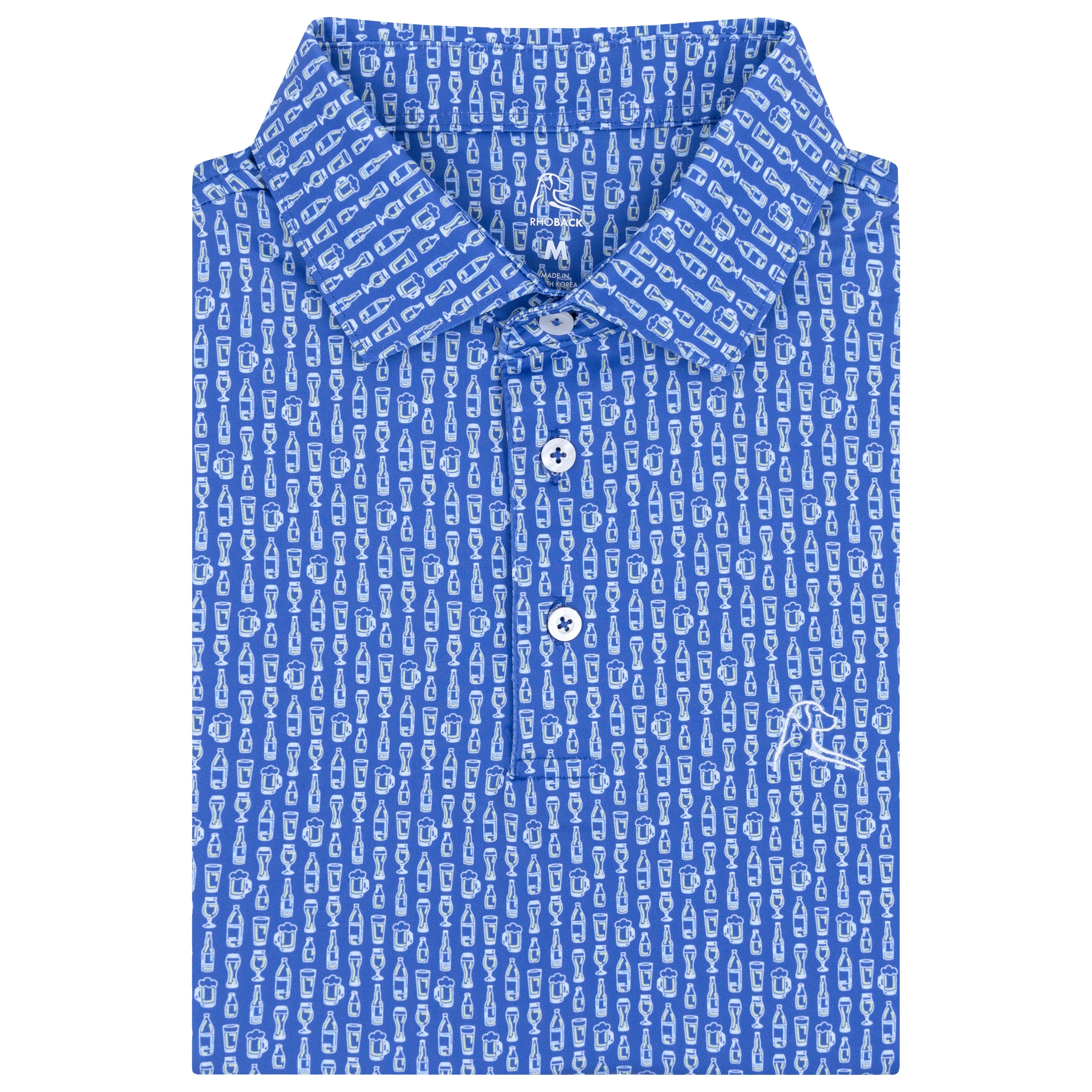 The Brewski 2.0 | Performance Polo | The Brewski 2.0 - Bunker Blue/Daffodil